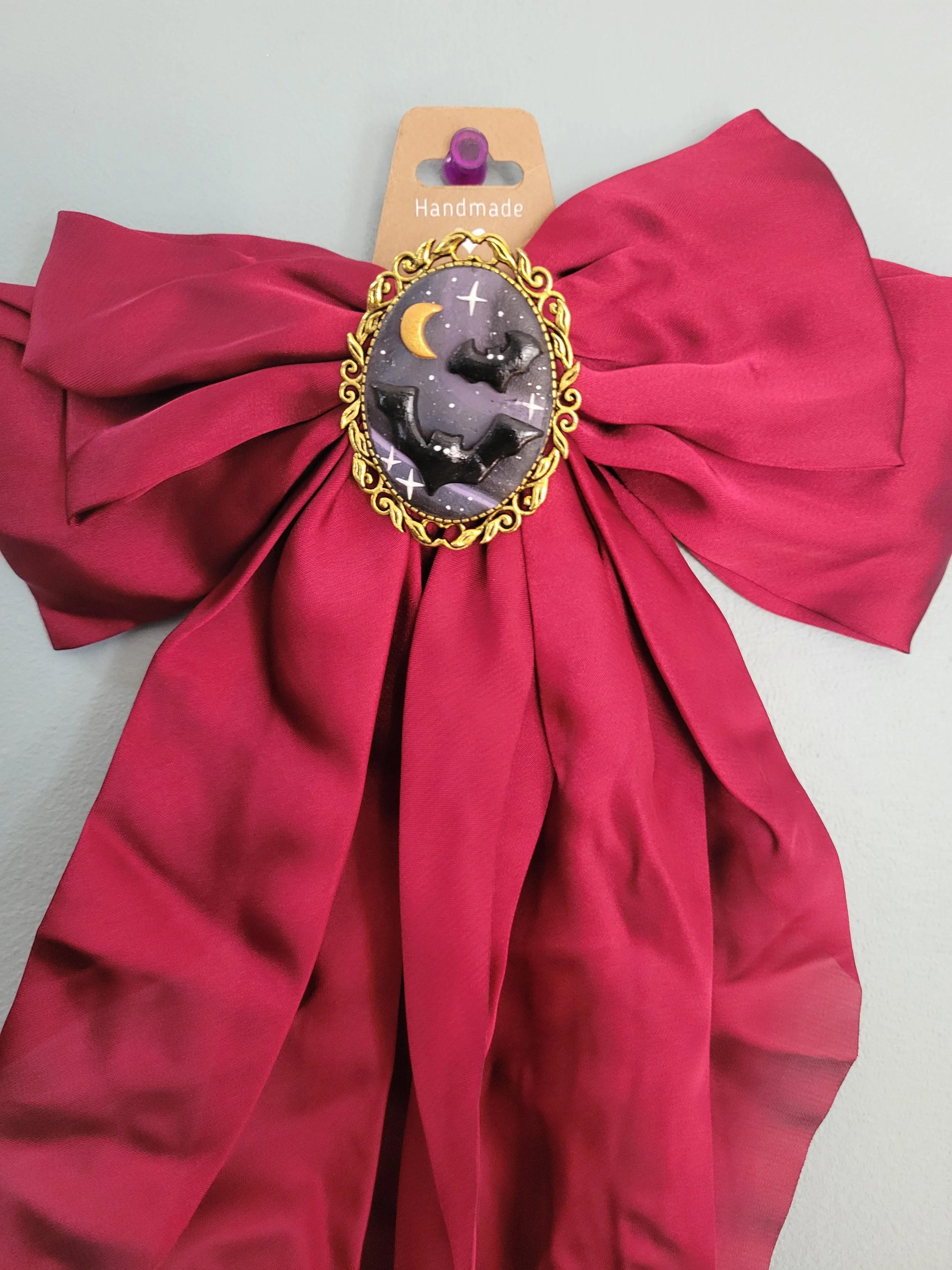 Dark Red Bats Bow