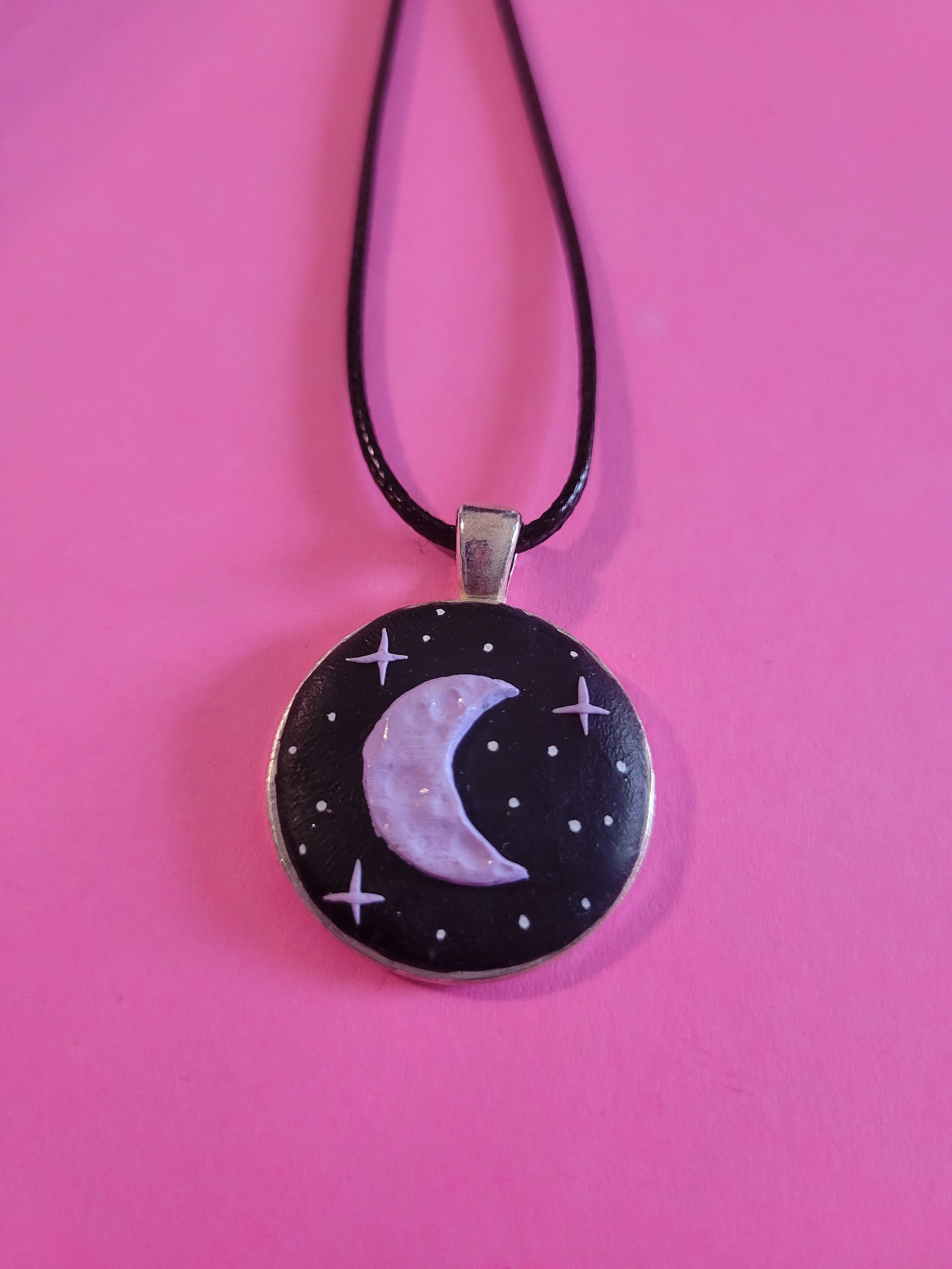 Purple Crescent Moon Pendants