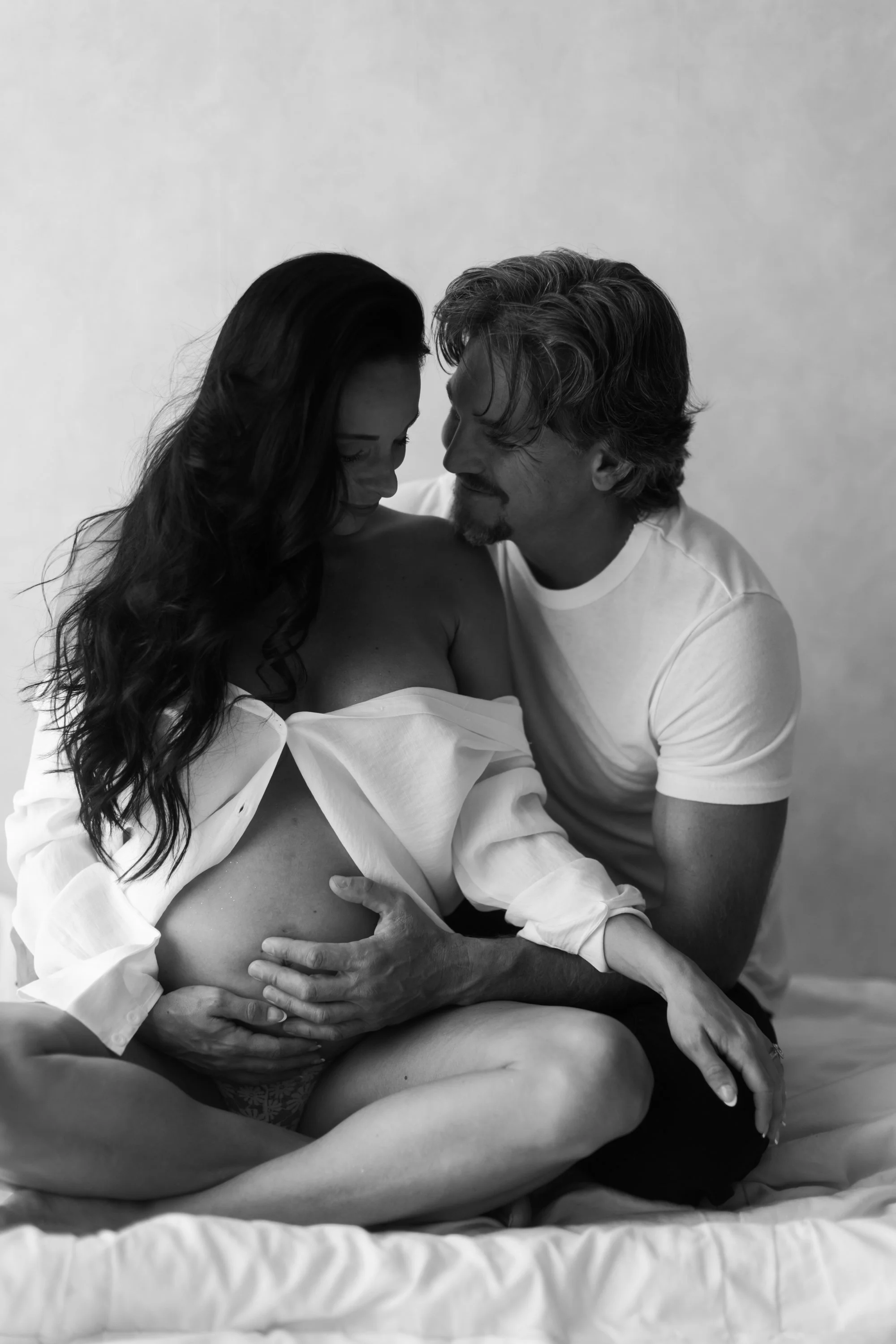 couples maternity boudoir Sarasota