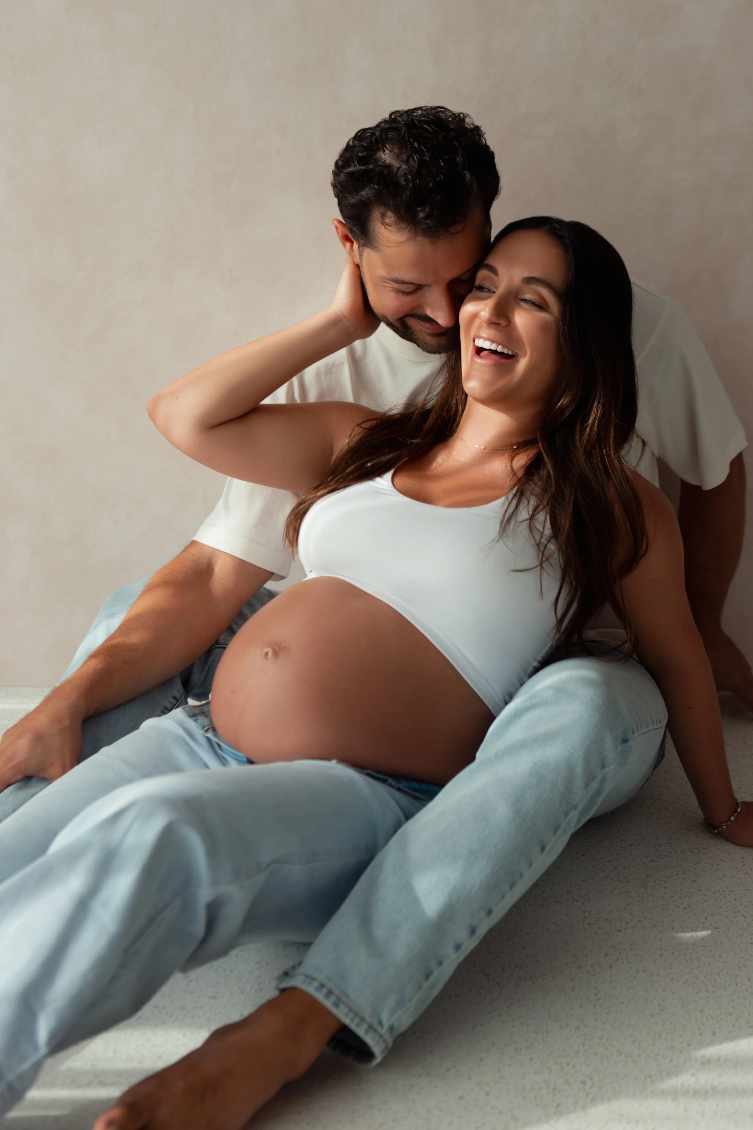 couples pregnancy boudoir photography Sarasota