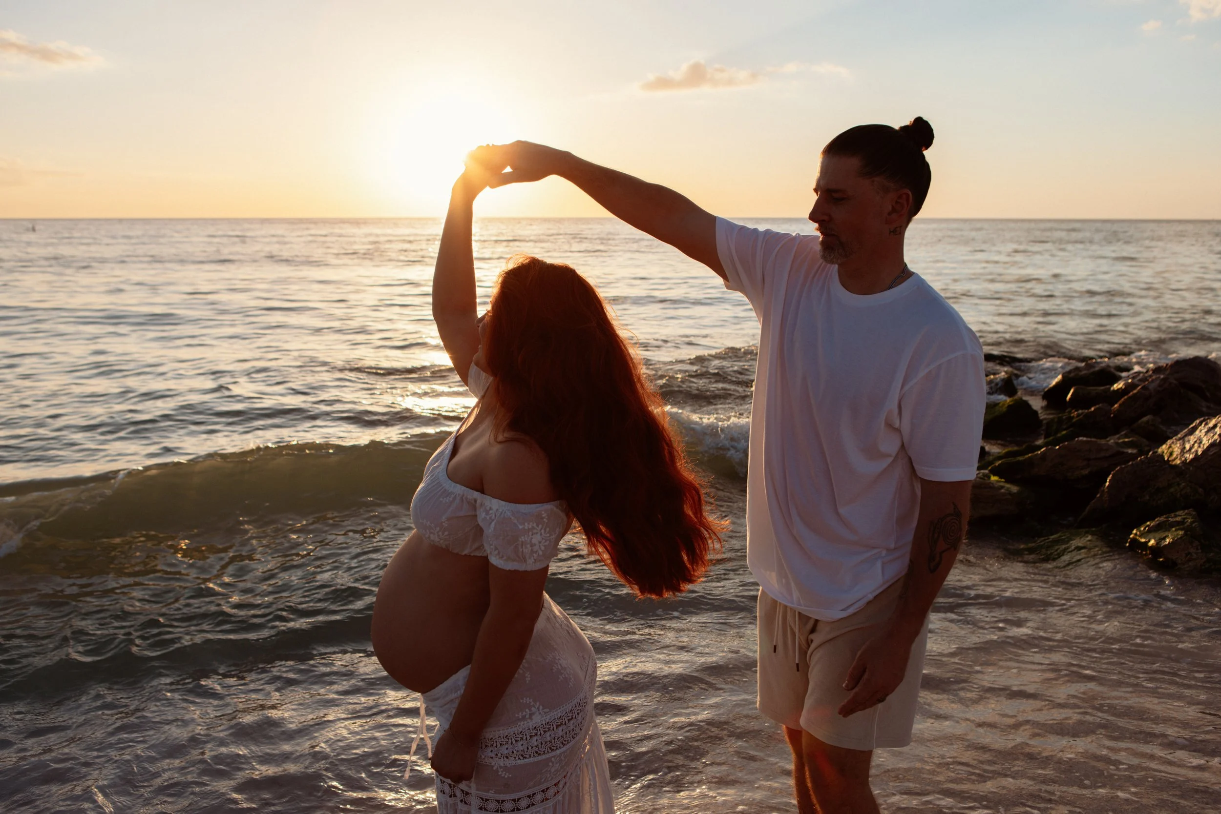 couples pregnancy boudoir photos Sarasota FL