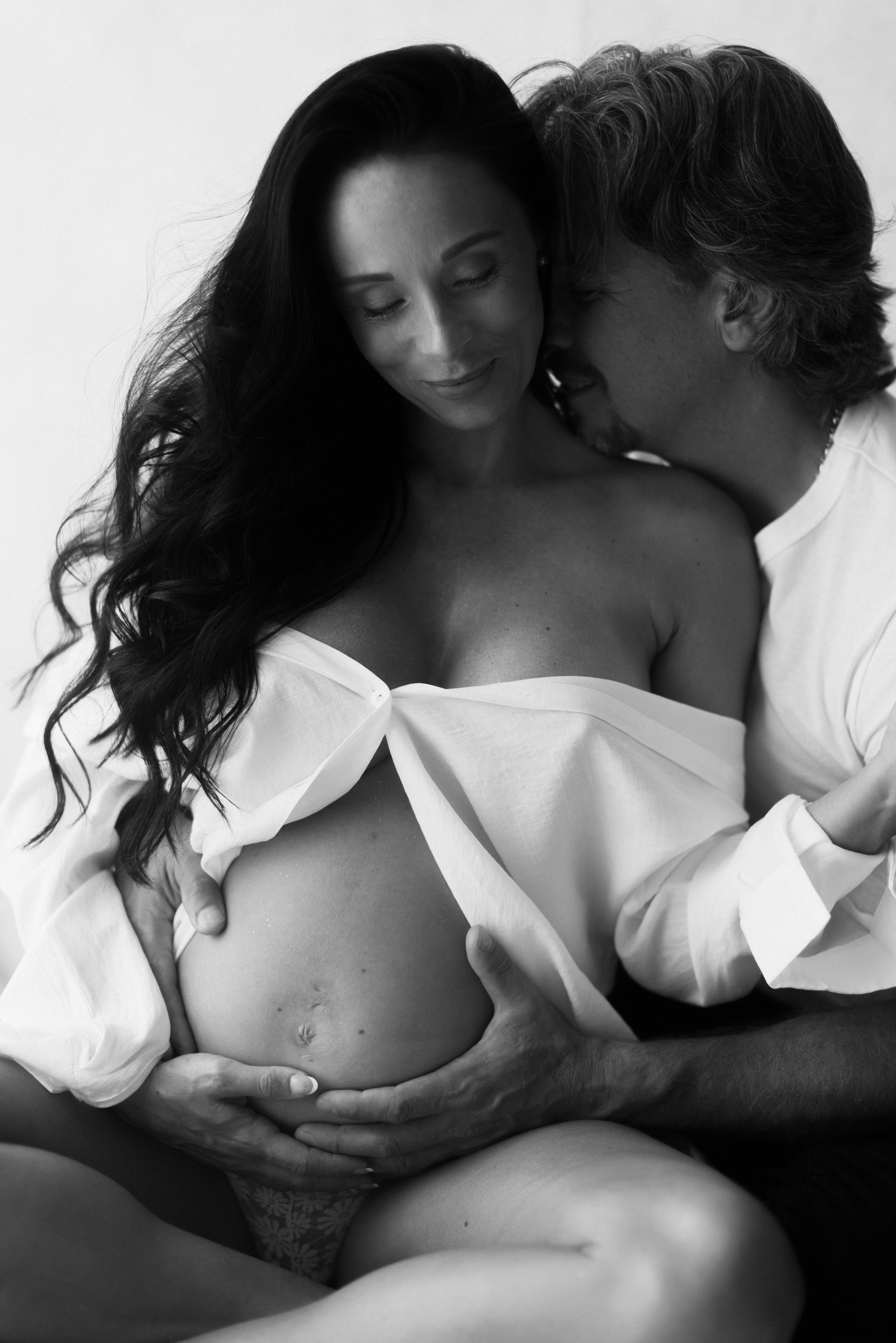 couples maternity boudoir Sarasota