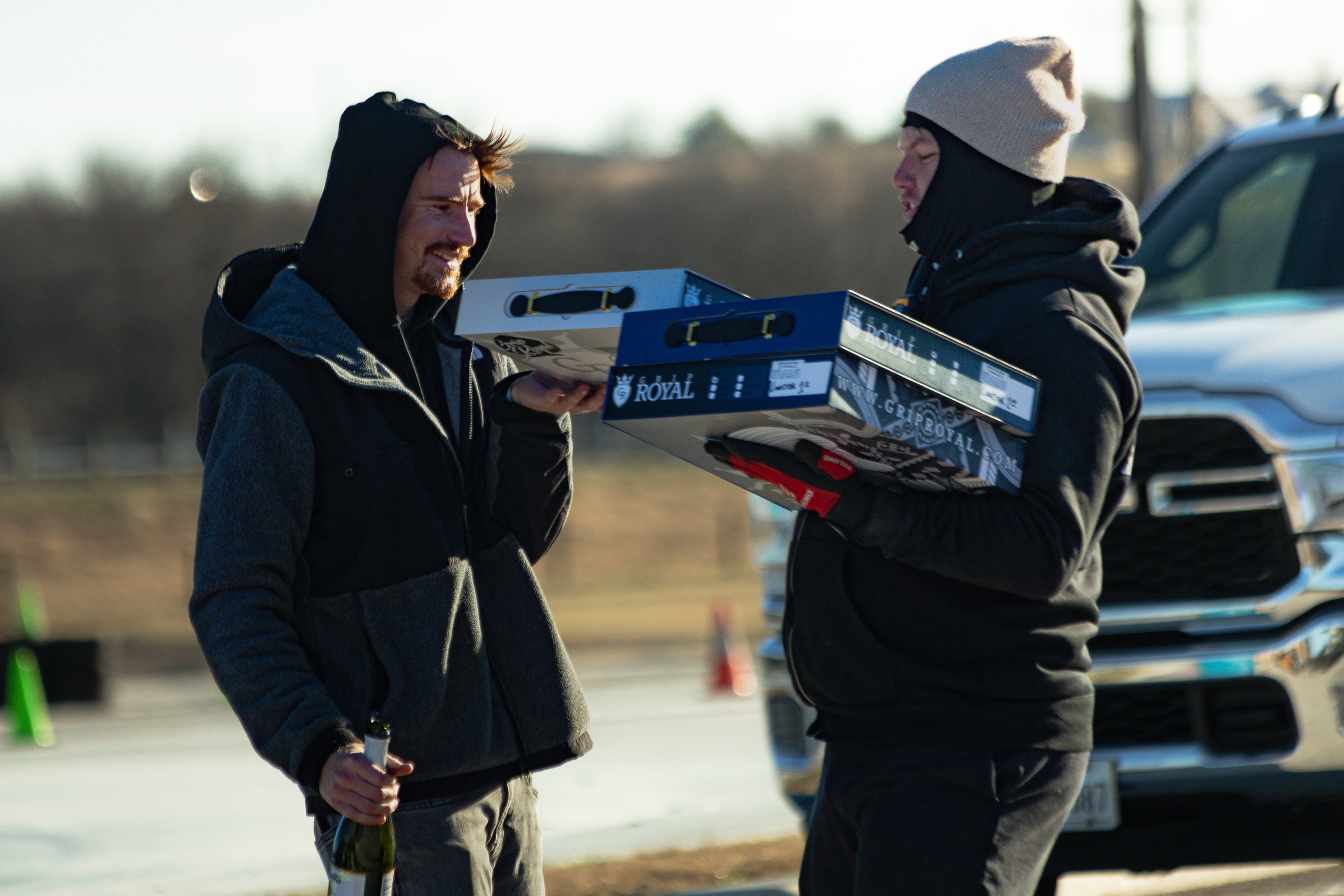 Brian Recieving a trophy for a lonestar drift round at eagles canyon raceway