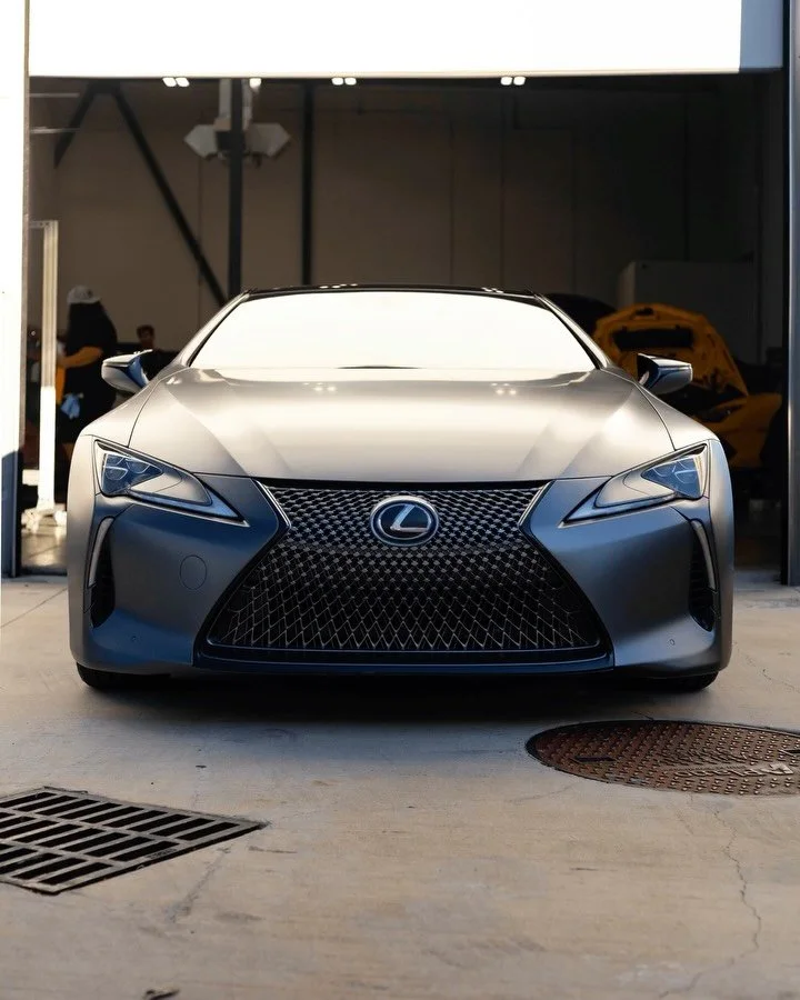 Full Vinyl Wrap, Ceramic Tint, and Ceramic Coating for this striking Lexus LC500. Doesn&rsquo;t Satin dark Grey look so good on this?