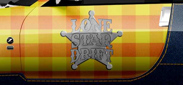 Final Design of a lonestar drift logo with a western flare to make it look like a sherrifs badge after the customer picked from a few examples and decided on a final color scheme. The design was made from scratch based on AI renders the customer sent