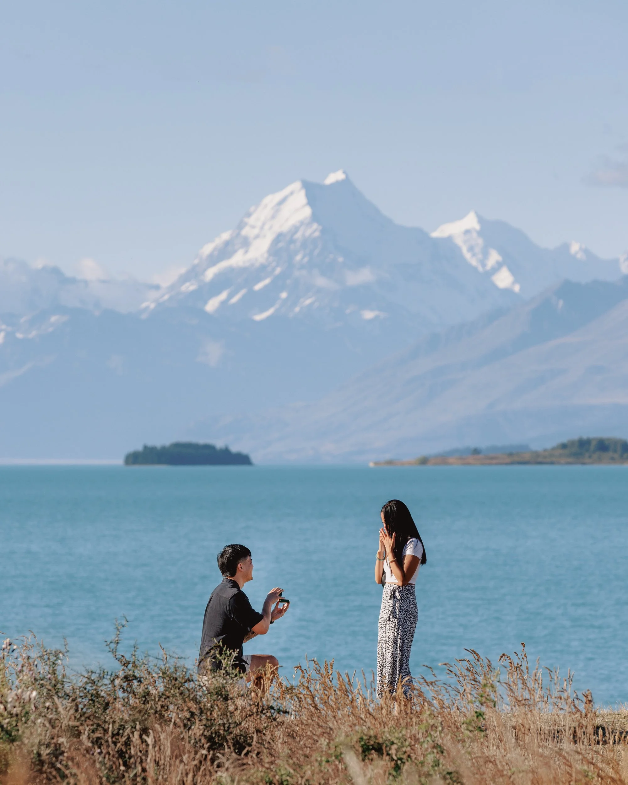 Destination wedding New Zealand romantic landscape