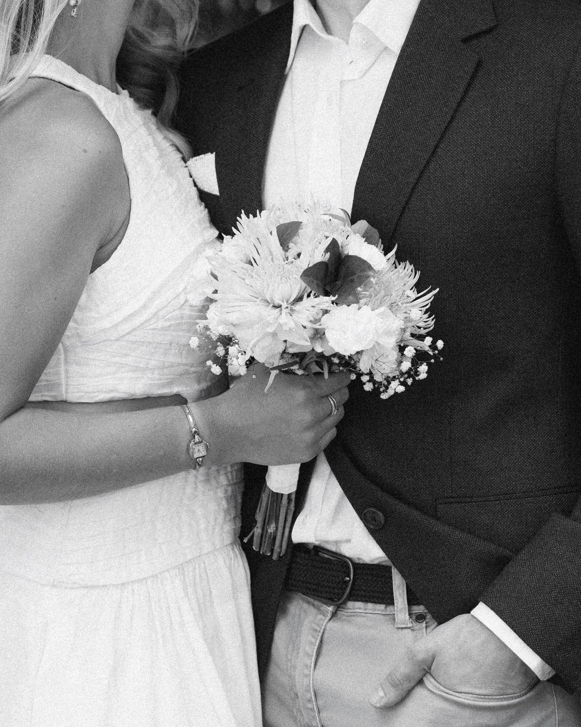 Black and white wedding photography