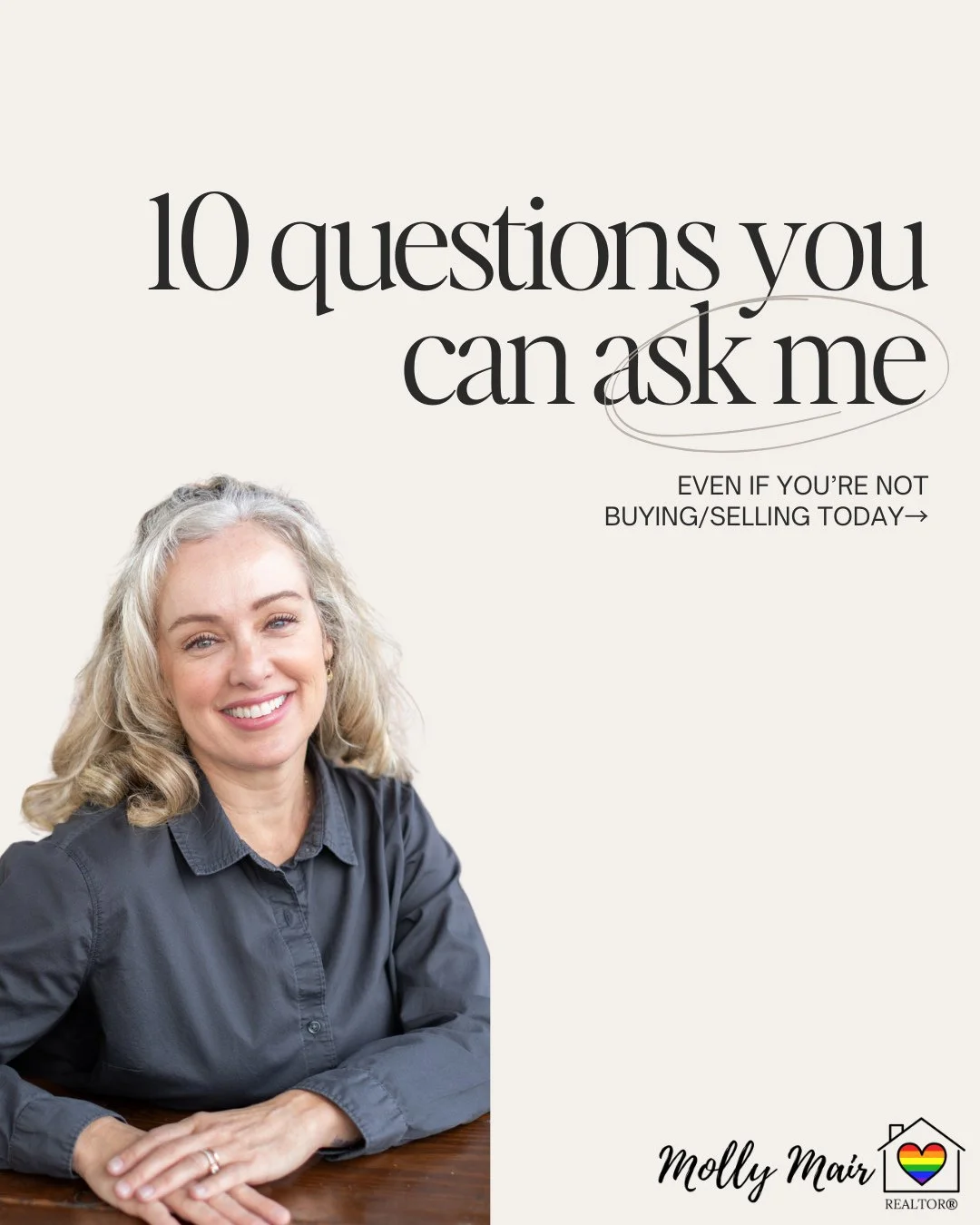 I don't know who needs to hear this but...⁠
⁠
You don't have to wait until you're ready to buy or sell to reach out to an agent⁠
⁠
These are the questions you can ask me any time 👉⁠
⁠
Drop me a DM if you've got a question - I'm here to be a resource