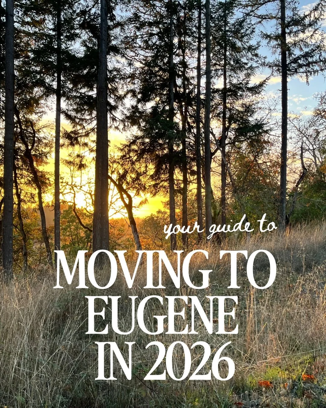 How to relocate to Eugene in 2026 👉

There&rsquo;s a lot to figure out before a move like this.

What neighborhood will fit your lifestyle

What schools make sense for your kids

How to time it all right

How much to budget for it

Helping people fi