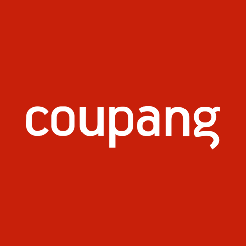 Coupang logo on a red background.
