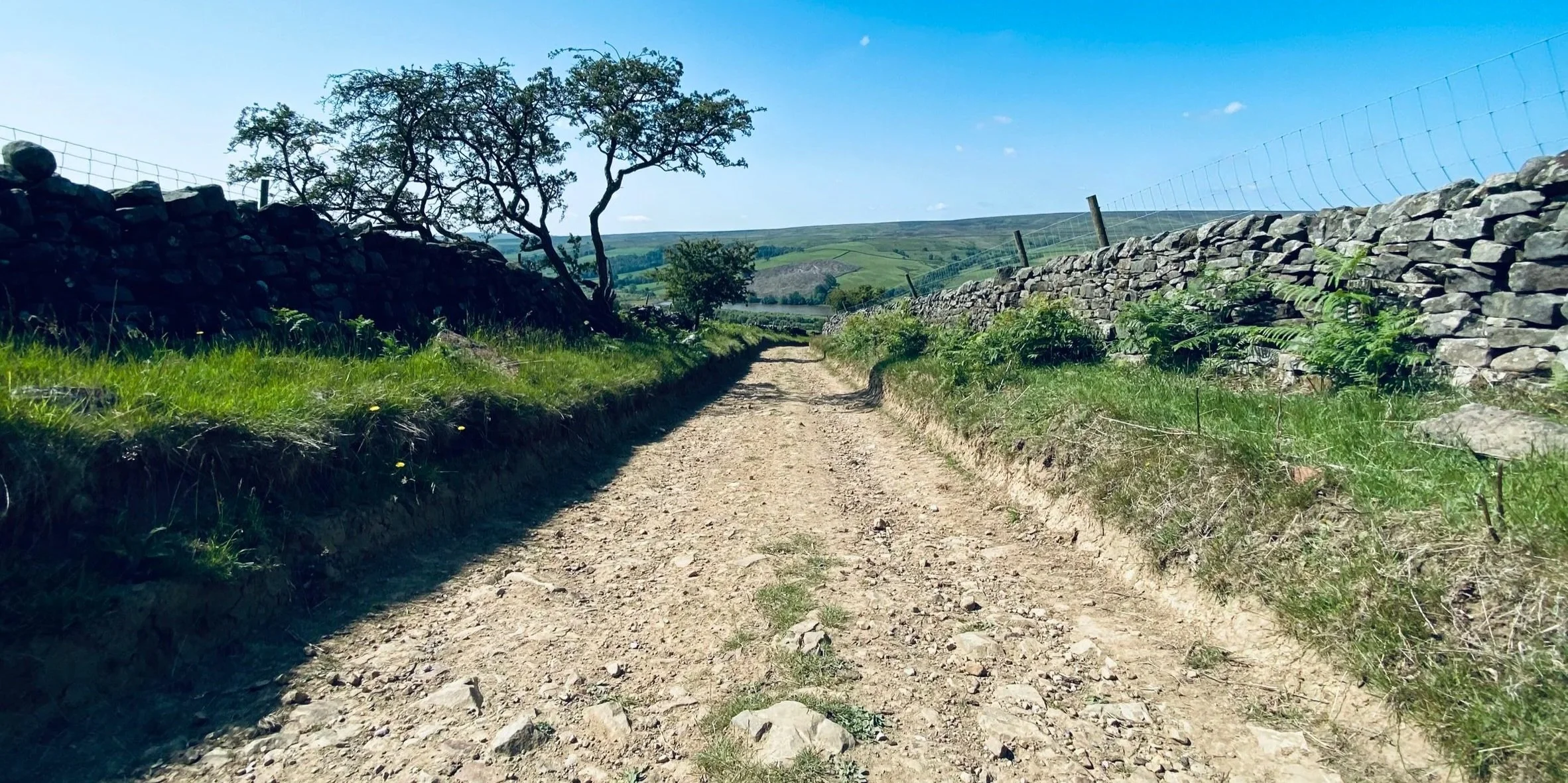 Pennine 500 bikepacking track in the southern loop of the 500km trail in the north of England