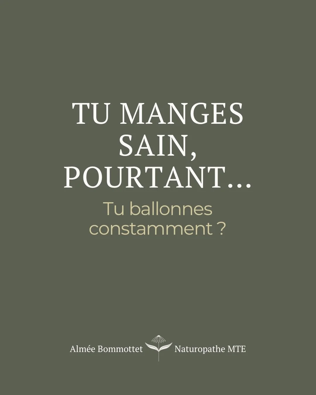 Tu manges &laquo; sain&nbsp;&raquo;, tu fais attention. 
Tu as remplac&eacute; les p&acirc;tes blanches par du quinoa, la viande par les pois chiches.

Et pourtant&hellip; ton ventre gonfle. 

Le probl&egrave;me, ce n&rsquo;est pas toujours ce que tu
