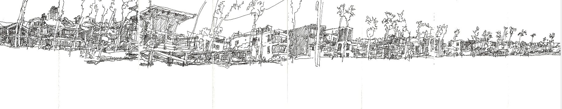 Venice Beach 3/13/19 (excerpt, for full drawing see PANORAMAS)