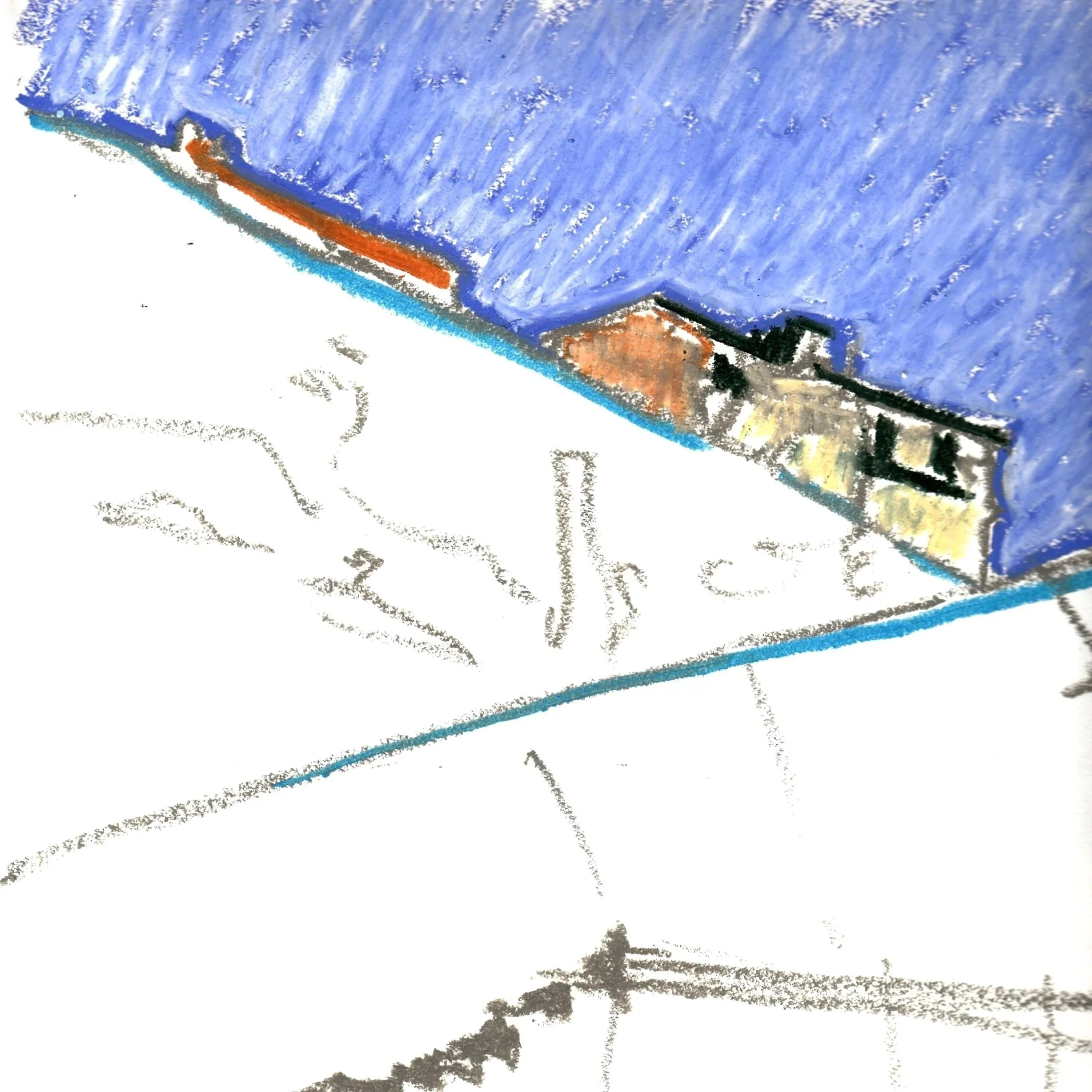 Building peeking over seawall , Ericeira