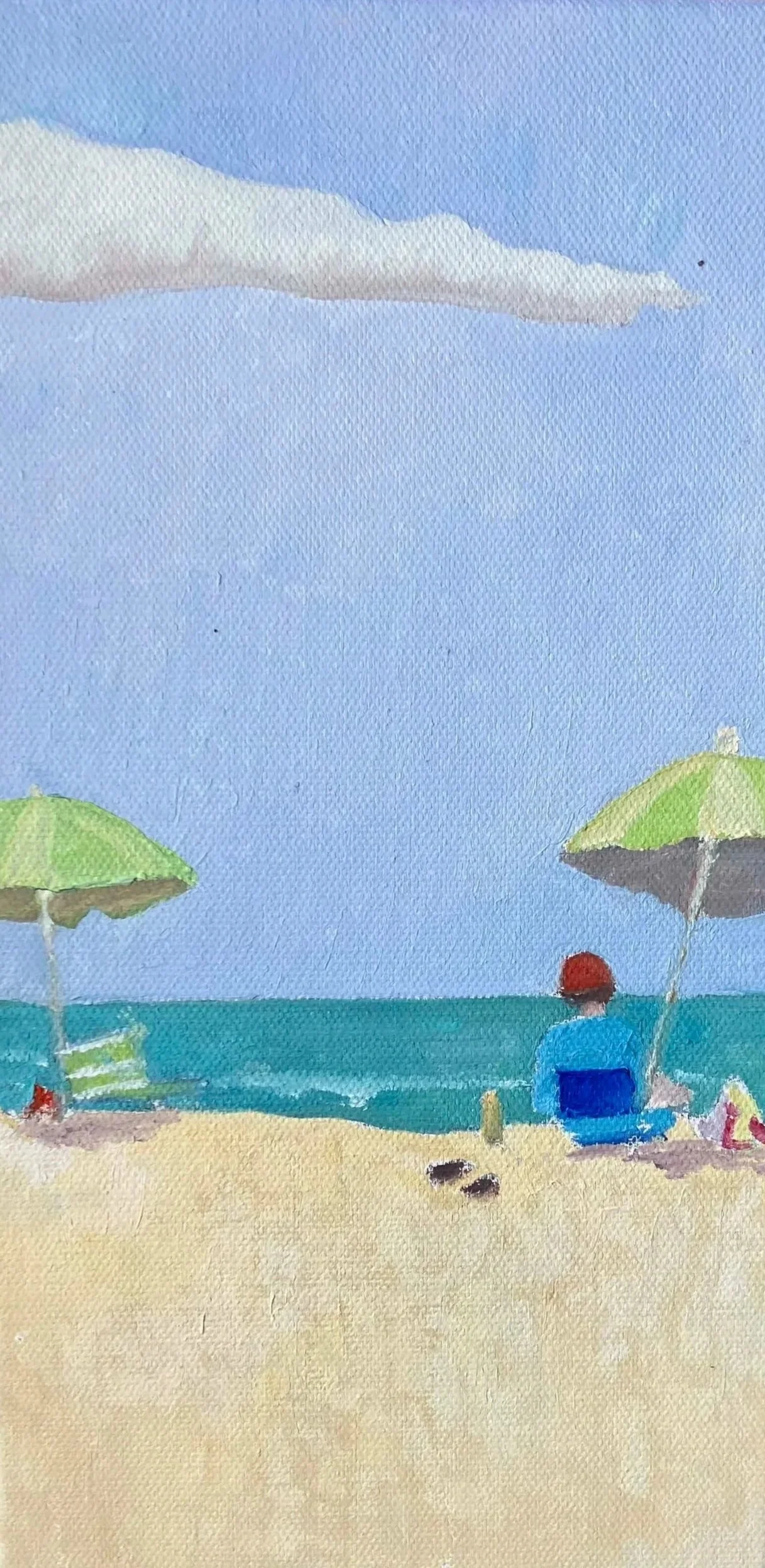 Red Hat Oil on Canvas 6" W x 12"H