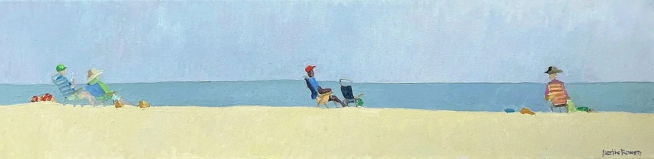 Cool Day  Oil on Canvas 6"H x 30"W