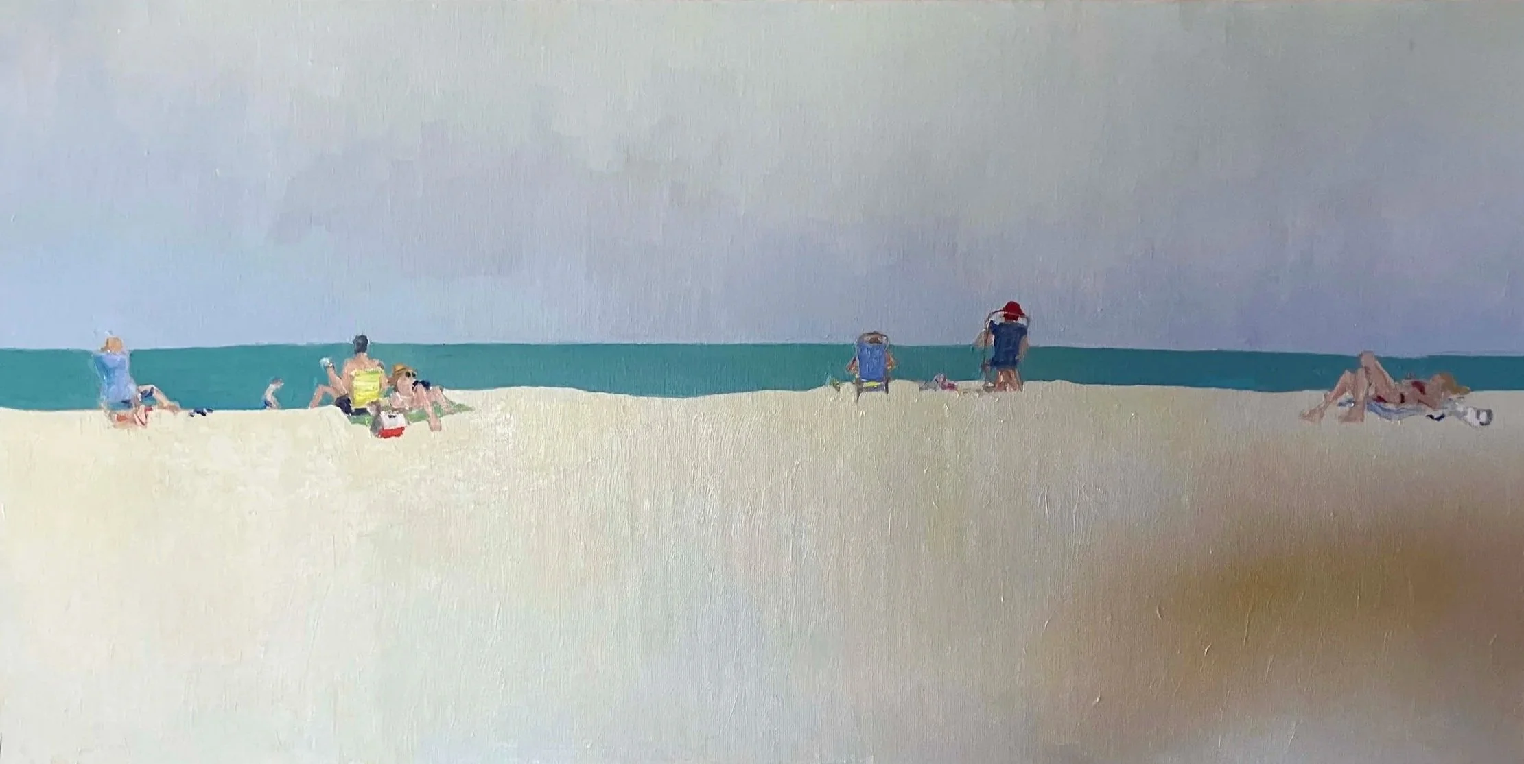 High summer day, oil on canvas  15"H x 30"W