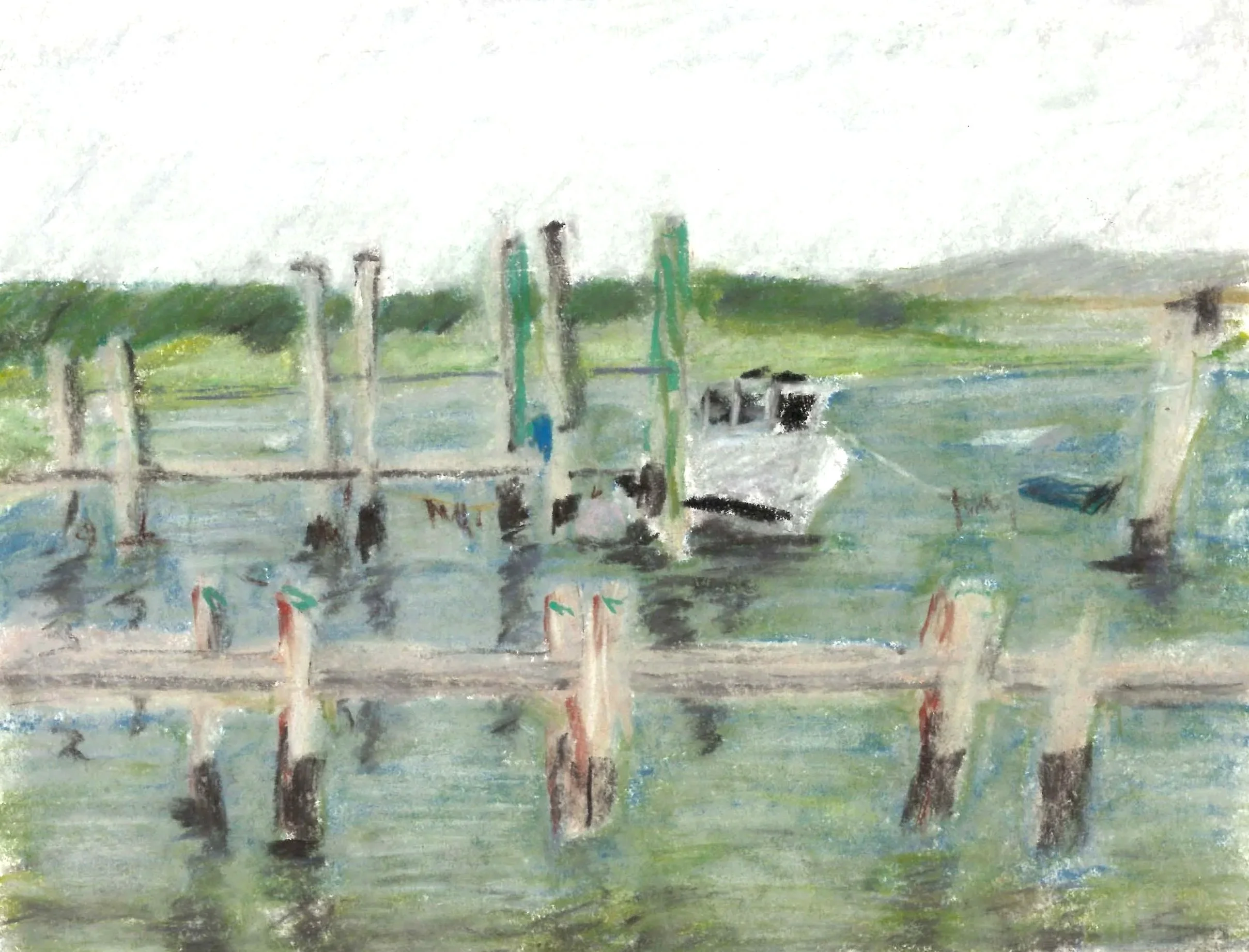 Menemsha Docks grey day, 9.19.99