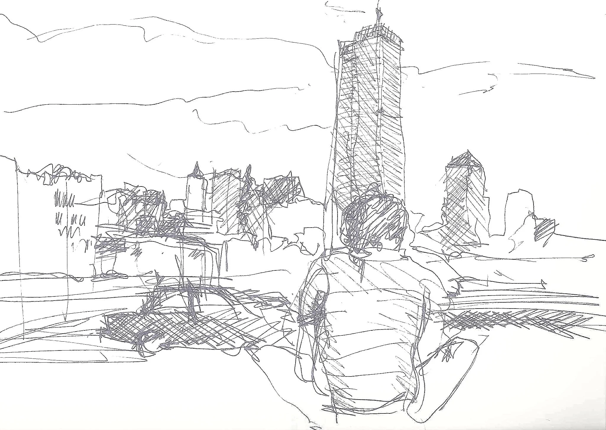 West Side Highway Twin Towers, summer 1986