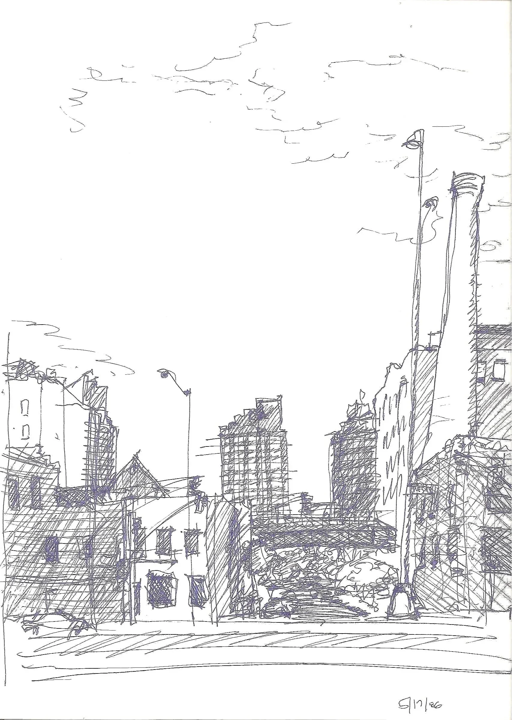 West Side Highway  (End of West 12th St.) 5/17/86