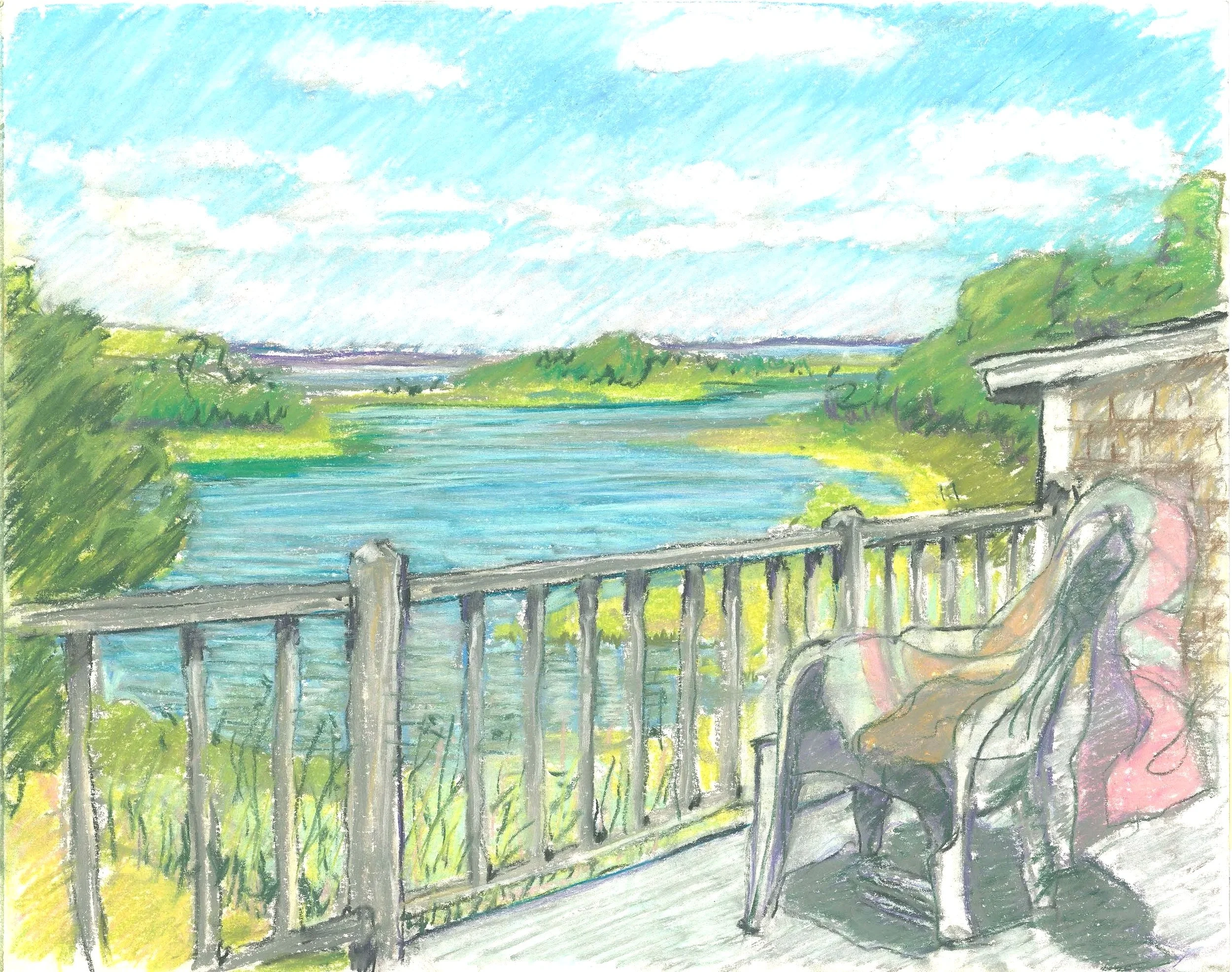 Kuffee's Cove balcony,  August 2006