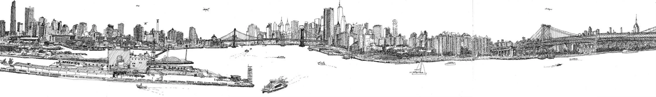 Manhattan from Williamsburg, Brooklyn 8.4.25  SEE BELOW FOR MORE DETAIL 