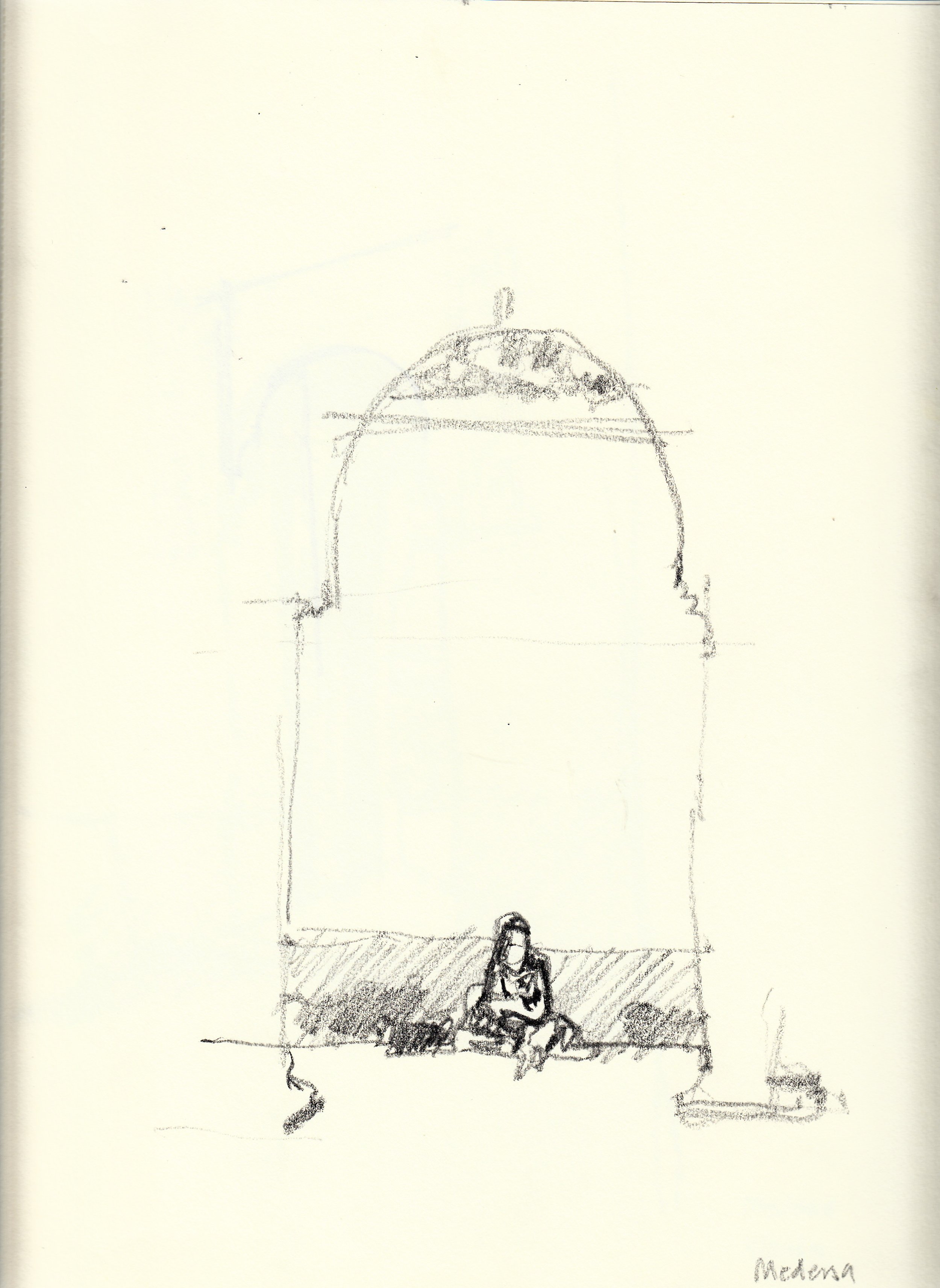 Drawing, Medersa Ben Yusef, Marrakech 5.24.14