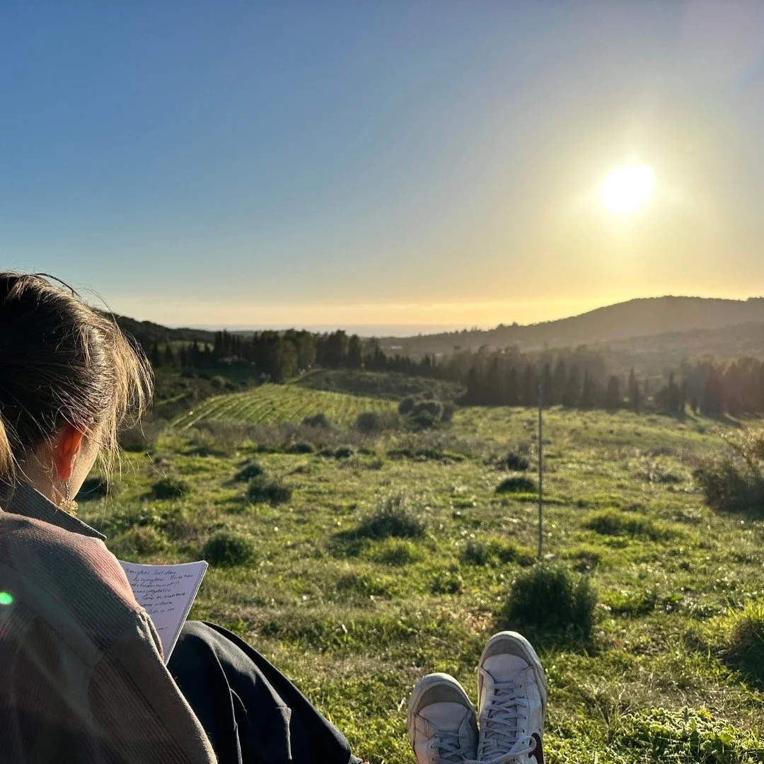 🌅 Secret to Longevity: Sunset

This became my favorite spot on the farm, discovered on one of our last evenings. Sitting on top of a hill, putting down notes, and soaking up the sun... But guess what? The sun set at 4 PM, and after that, it was pitc