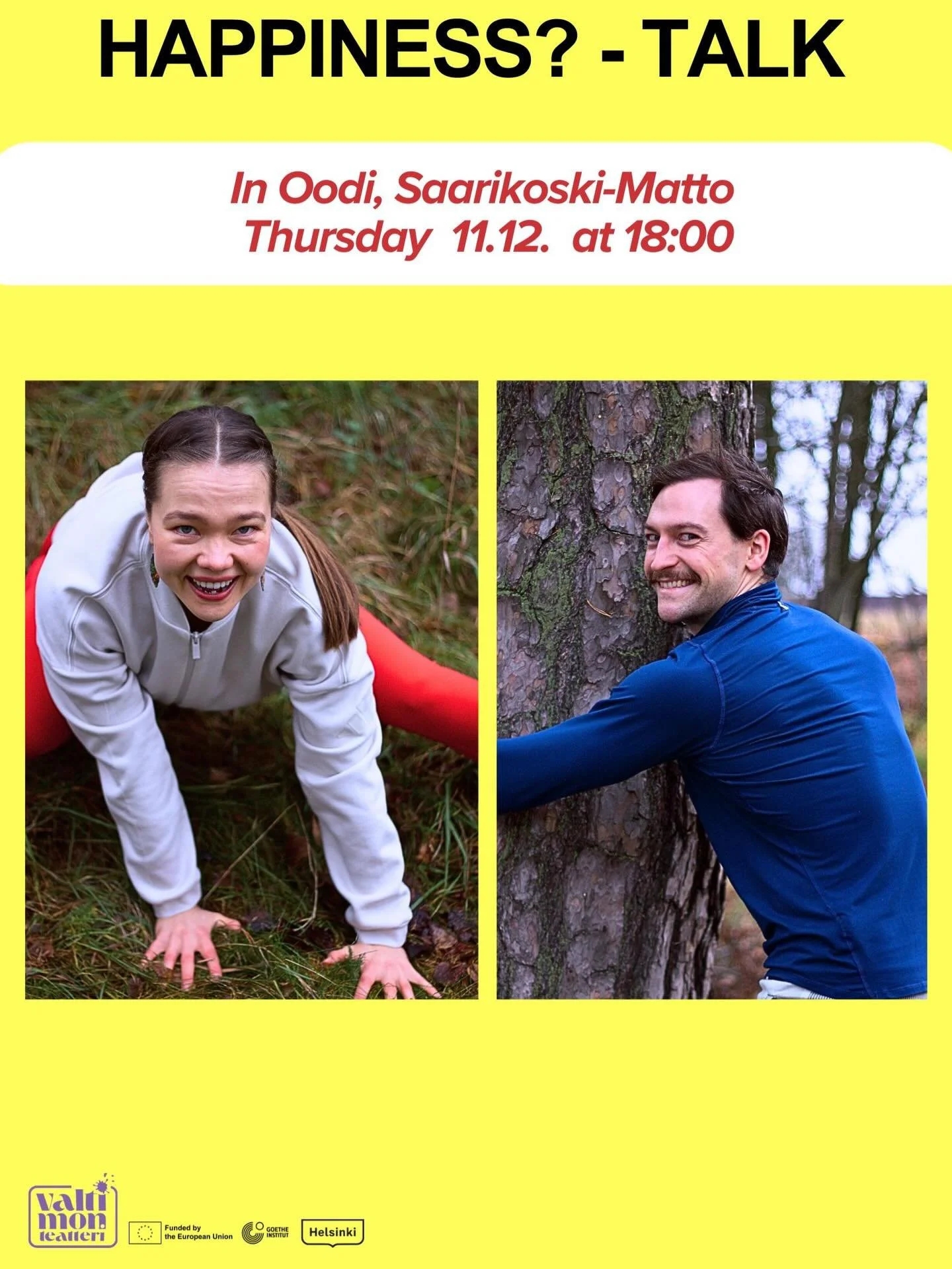 Come and join us to talk about happiness and hear about our discoveries about Sardinian trip to happiness!

😊😊😊😊😊😊😊😊😊😊😊😊😊😊

Thursday 11.12 18:00
@oodihelsinki 3rd floor Saarikoski Matto