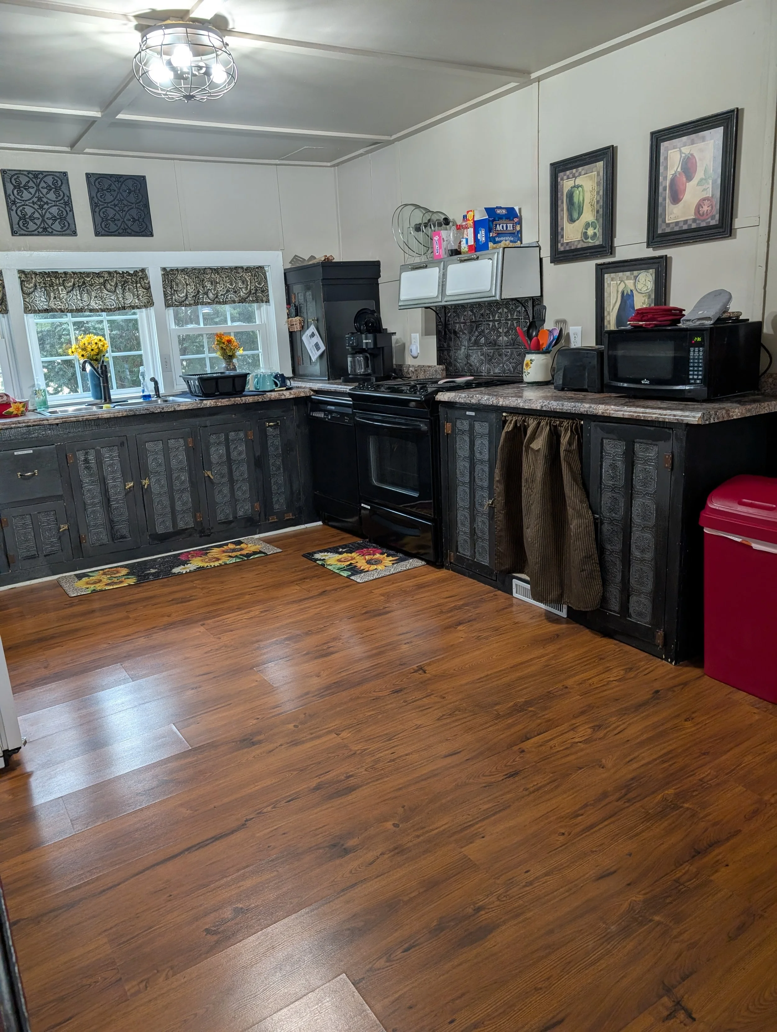 Kitchen - microwave, range, Keurig coffee maker