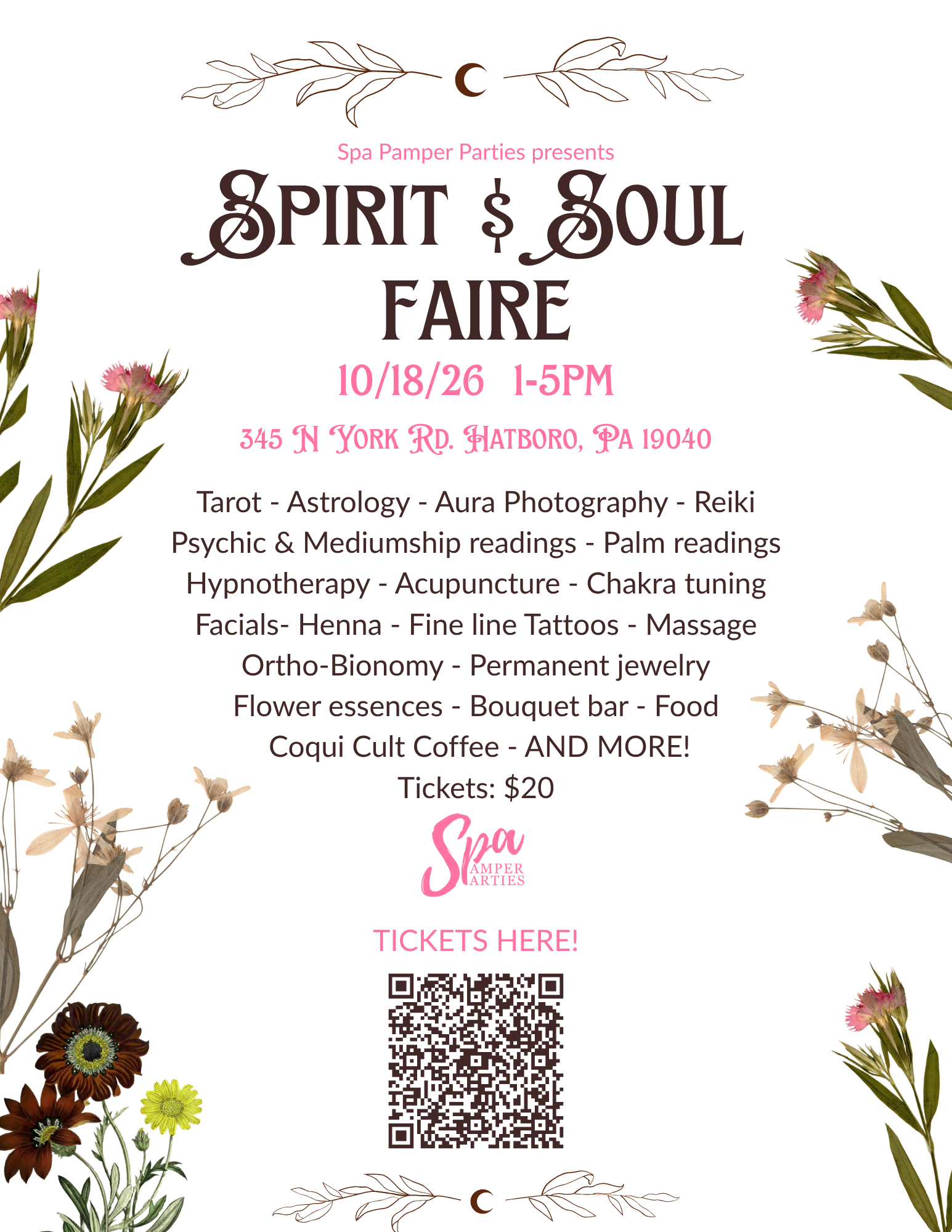 Spirit & Soul Faire at Evergreen Counseling & Wellness hosted by Spa Pamper Parties