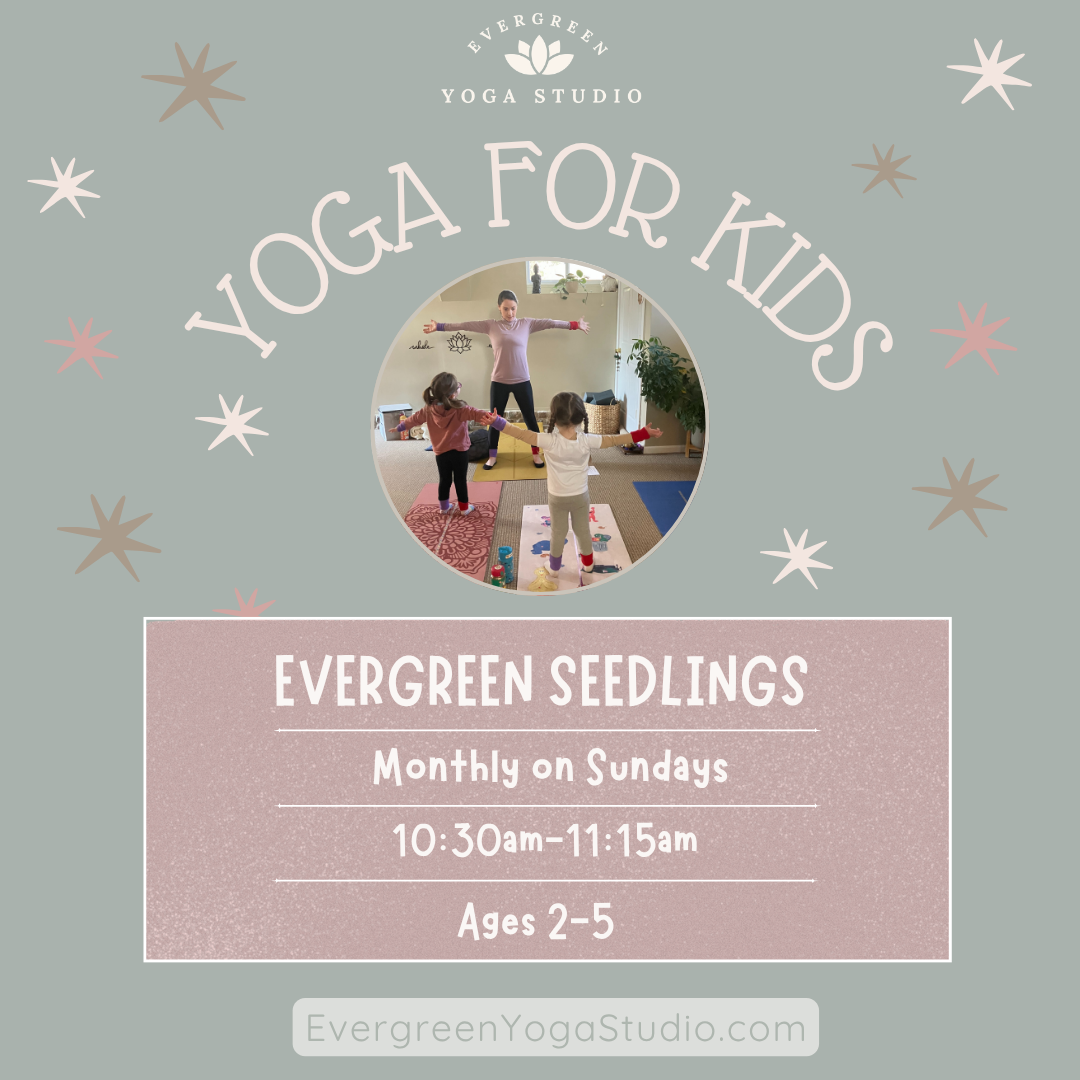 Yoga for kids takes place at Evergreen Yoga Studio in Hatboro, PA each month on a Sunday morning