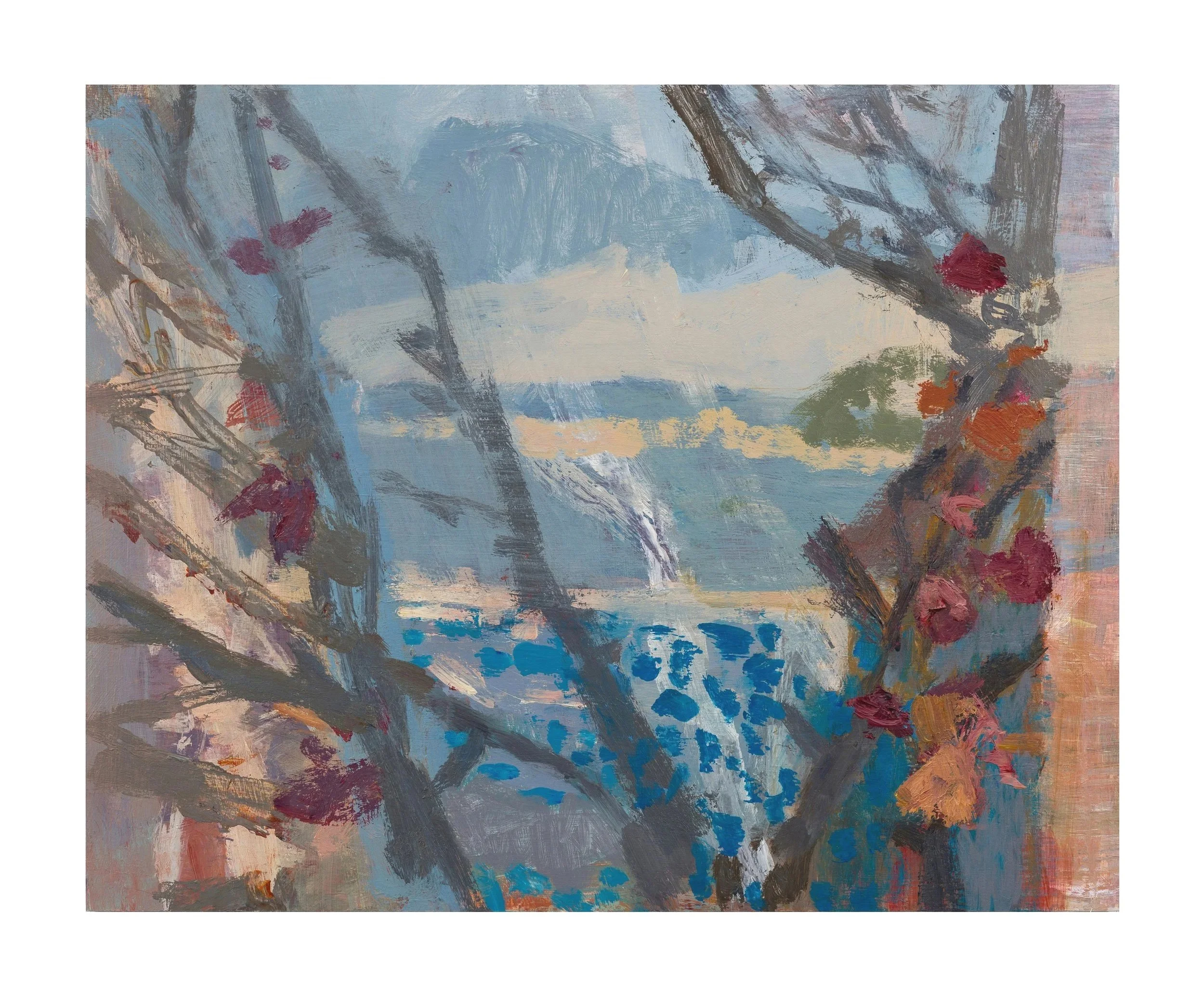 On the way to Larissa 2026 acrylic on linen 16 x 20in