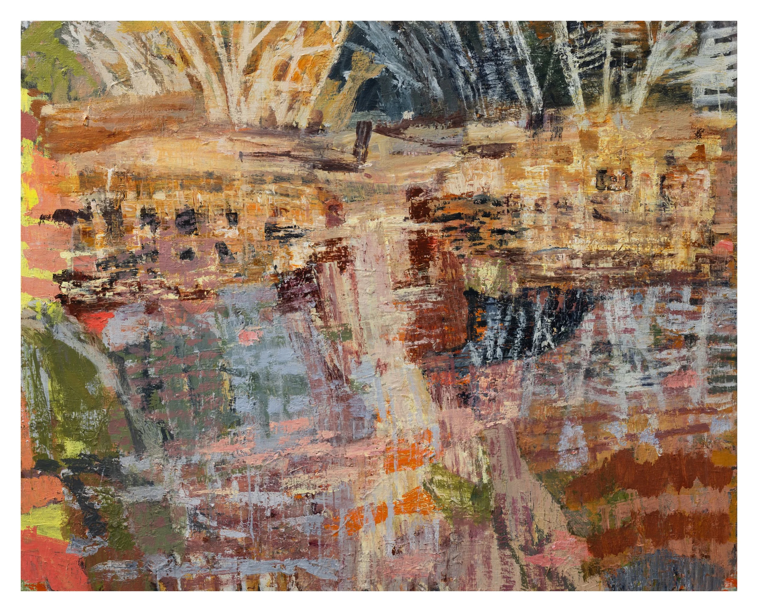 'Summer haze - Pretty marsh' 2023 acrylic on linen 100 x 126cm