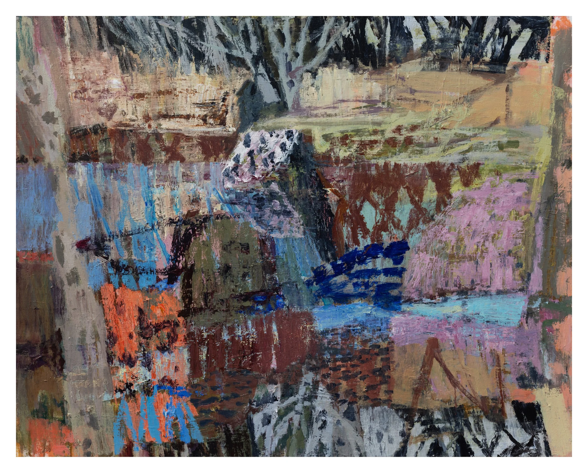 'Dragonfly pool' 2023 acrylic on linen 100 x 126cm