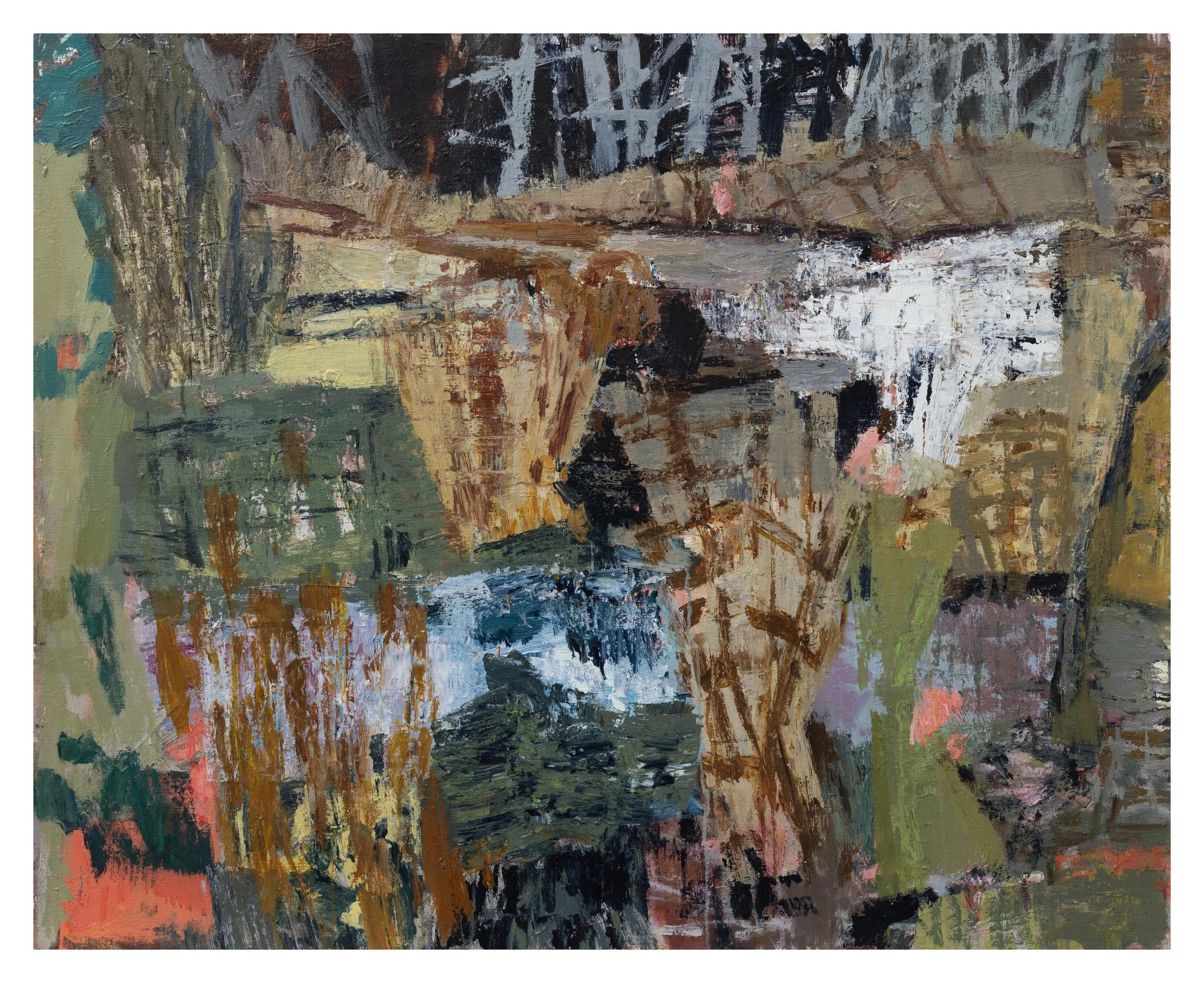 'Cattail creek' 2023 acrylic in linen 100 x 126cm