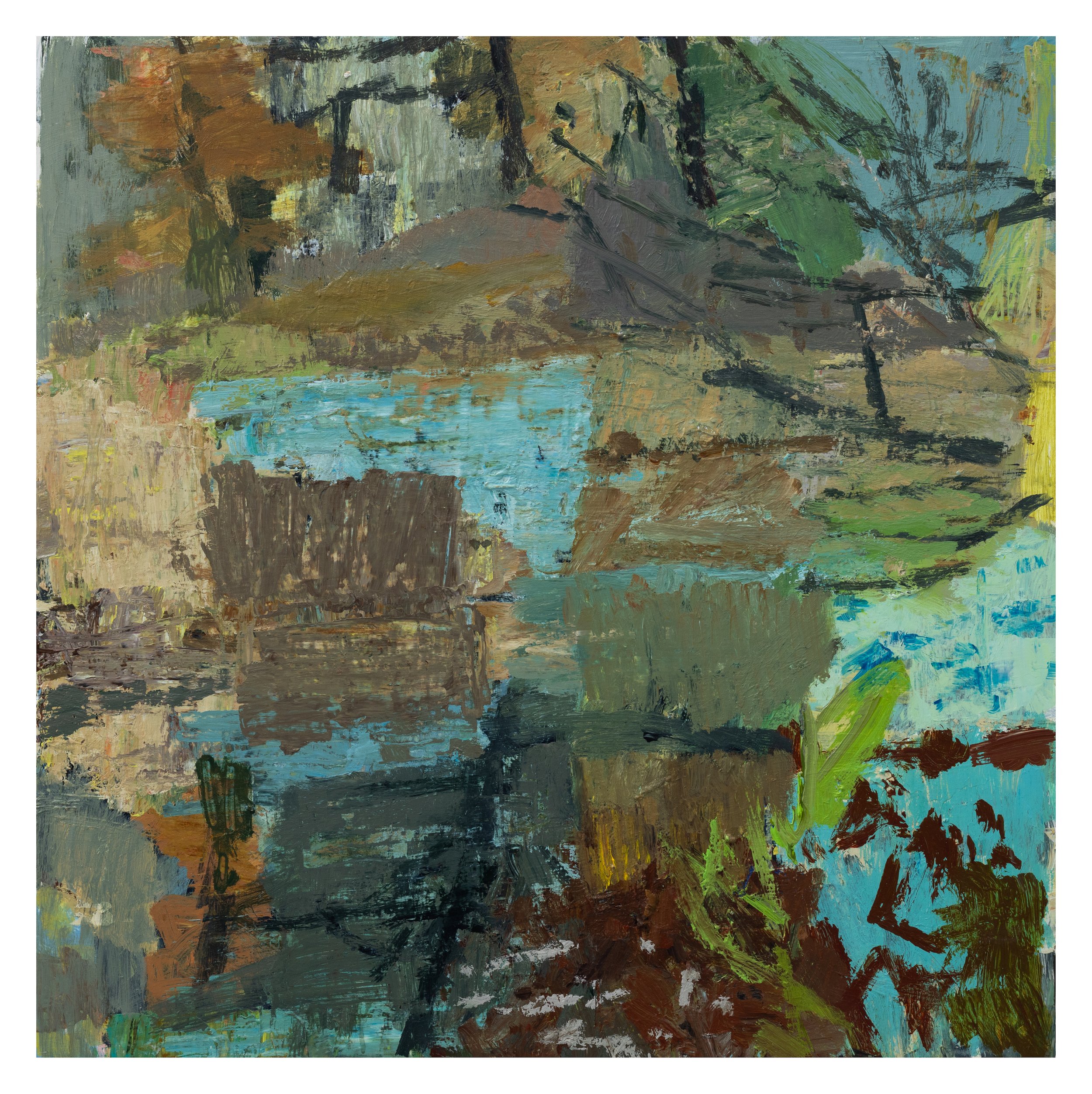 'Lust of the season' 2023 acrylic on cradled birch 61 x 61cm