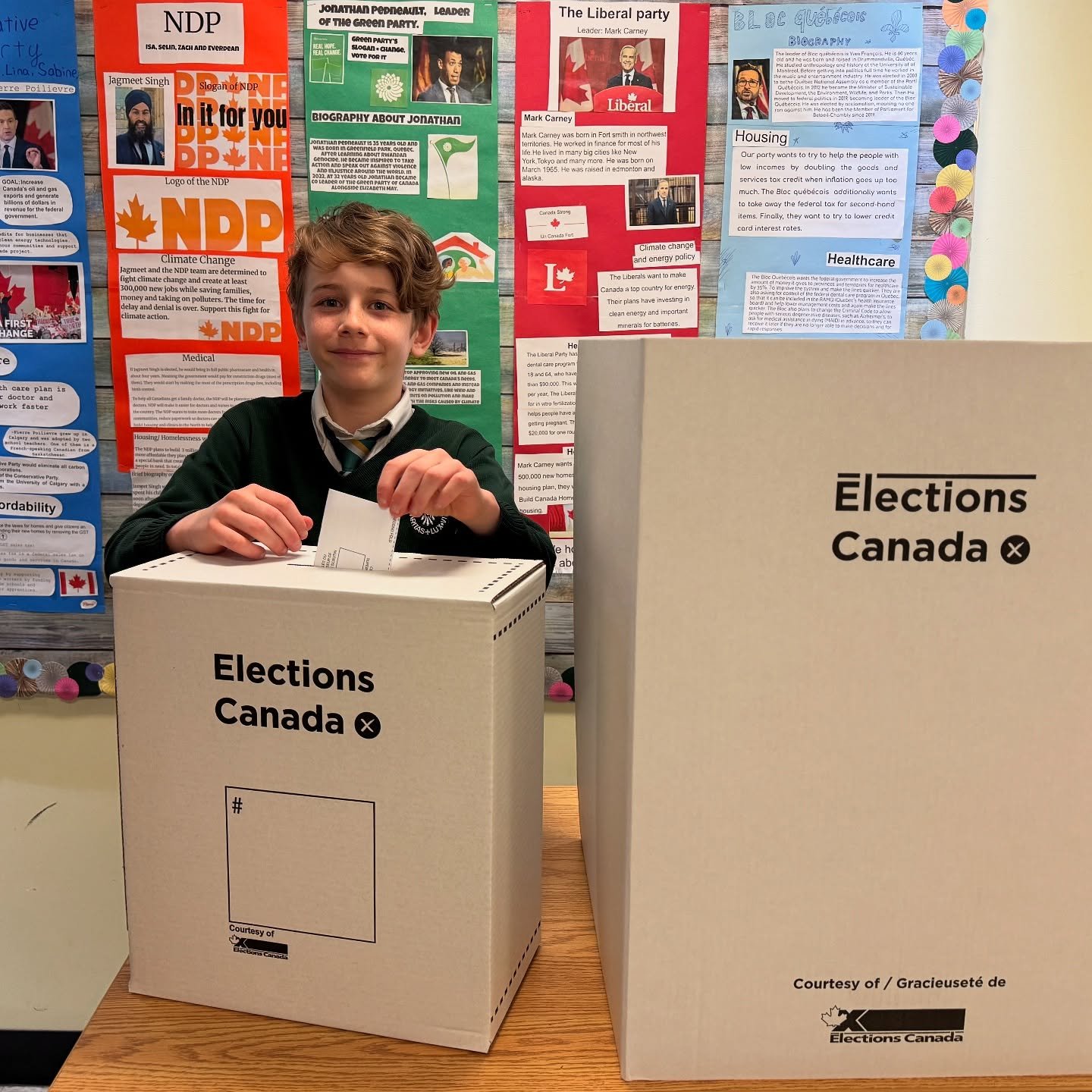 As Canadians headed to the polls on Monday, so did our Grade 6 students!

In true Priory style, they learned by doing&mdash;bringing the democratic process to life through a mock election. The students were divided into five groups representing the C