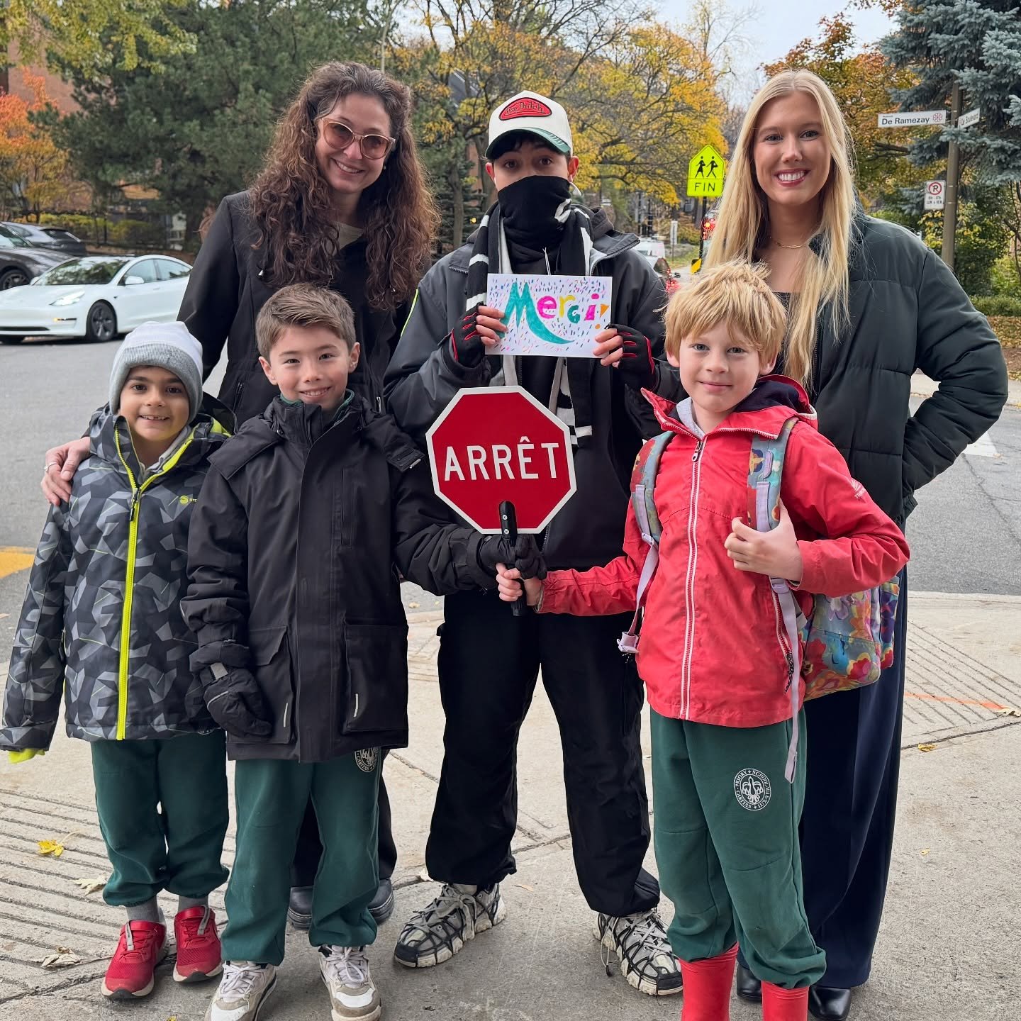 Thank you to Mme Mireault, Ms. Victoria, and our Grade 2 students, who created a beautiful thank-you card and presented it to our school crossing guard last week. The kind gesture was very much appreciated. Last week, Montr&eacute;al celebrated the f