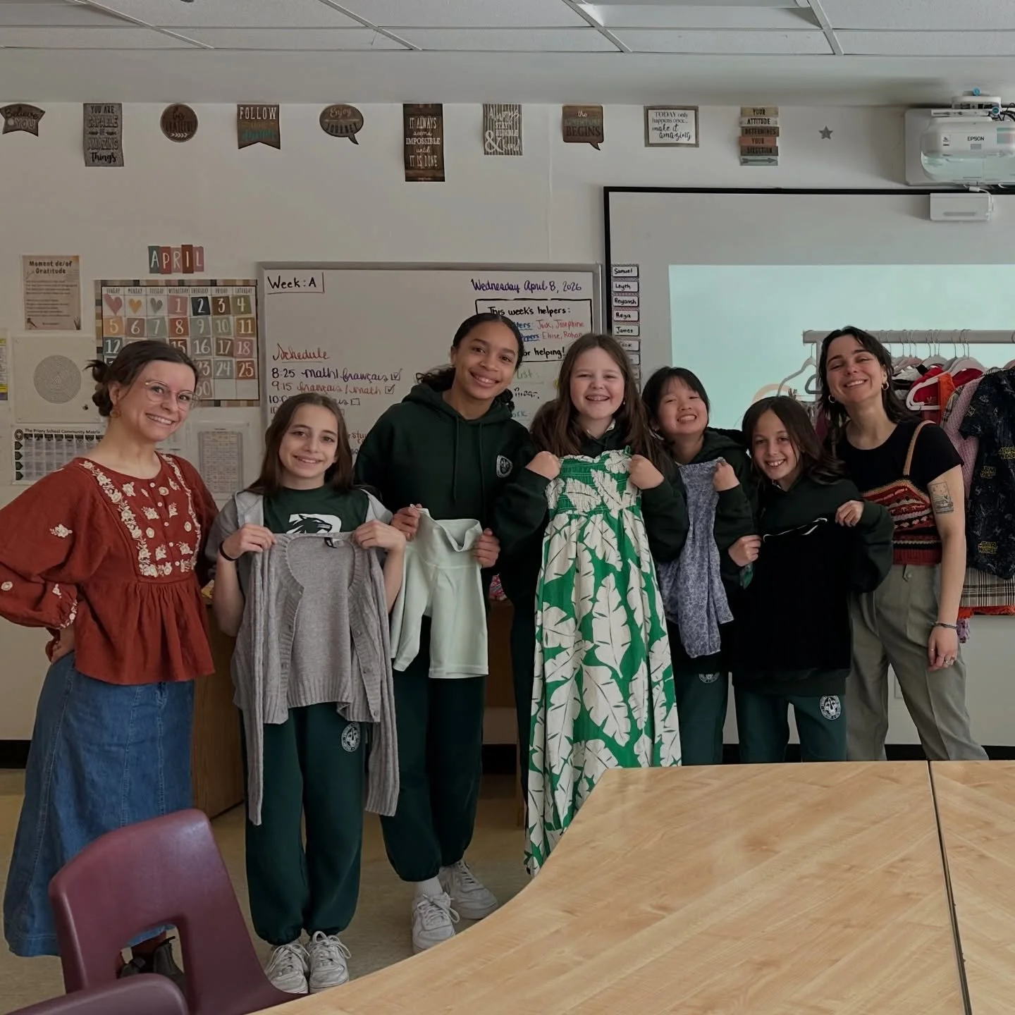 Mme Rosalie&rsquo;s students took part in a special mini-thrift shop activity as part of their learning about fast fashion. After exploring the environmental and ethical impact of the fashion industry, students welcomed Meg and Morgane from P&eacute;