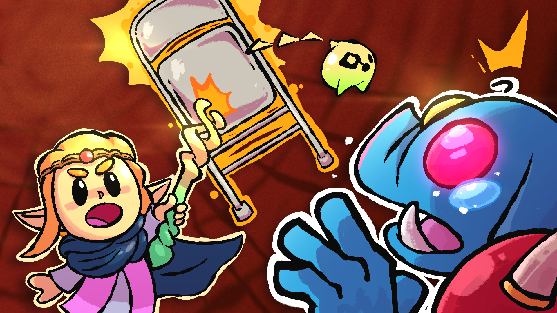 "Can you beat The Legend of Zelda: Echoes of Wisdom with only furniture" featuring a custom thumbnail designed by a digital artist.