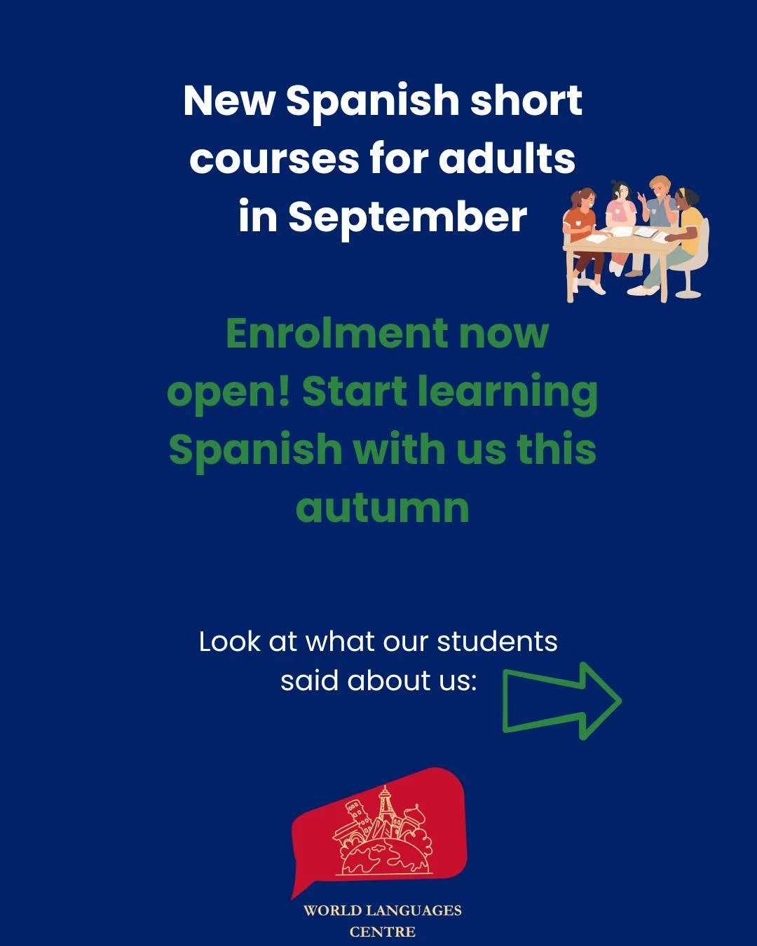Ready to learn Spanish? We are opening enrolment for our 3 month - Spanish courses starting in September. Contact us for more information!