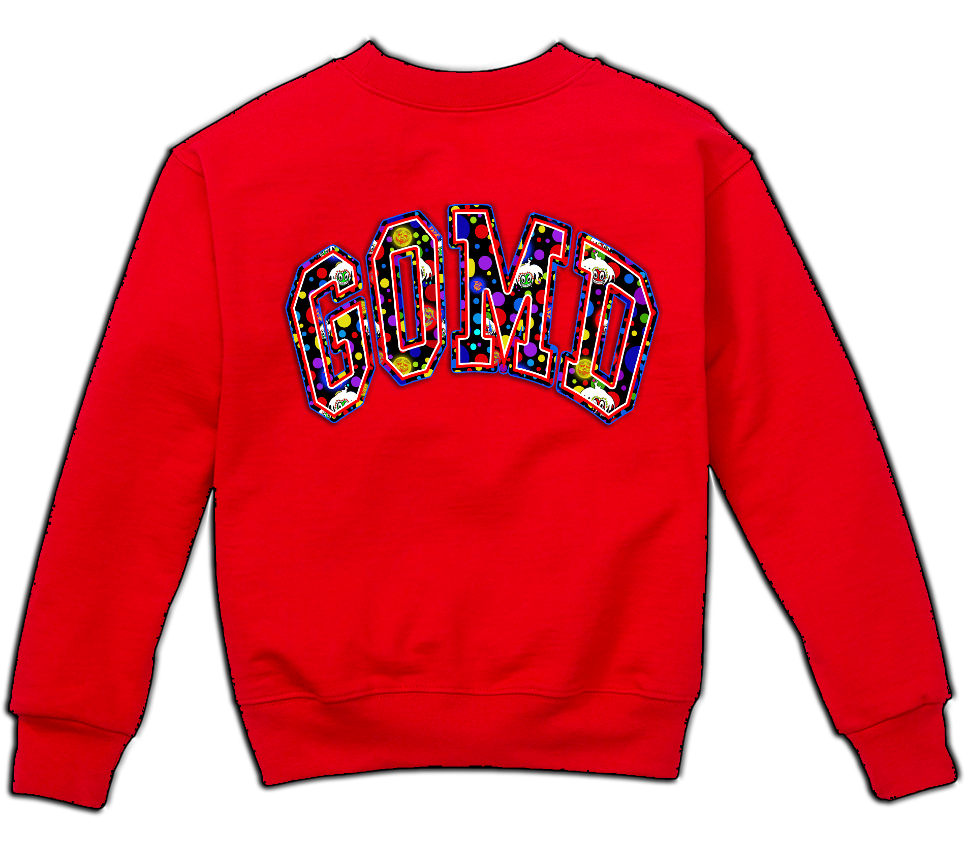 black polka blu OL crewneck red.png