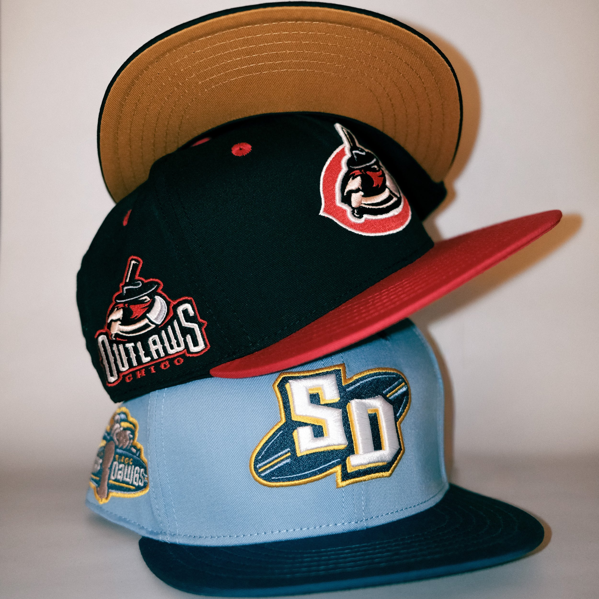 Our signature three caps 🧢

San Diego Surf Dawgs | Chico Outlaws | Mesa Miners

Which one is your favorite?! 😍 #clubninehats #fittedhat