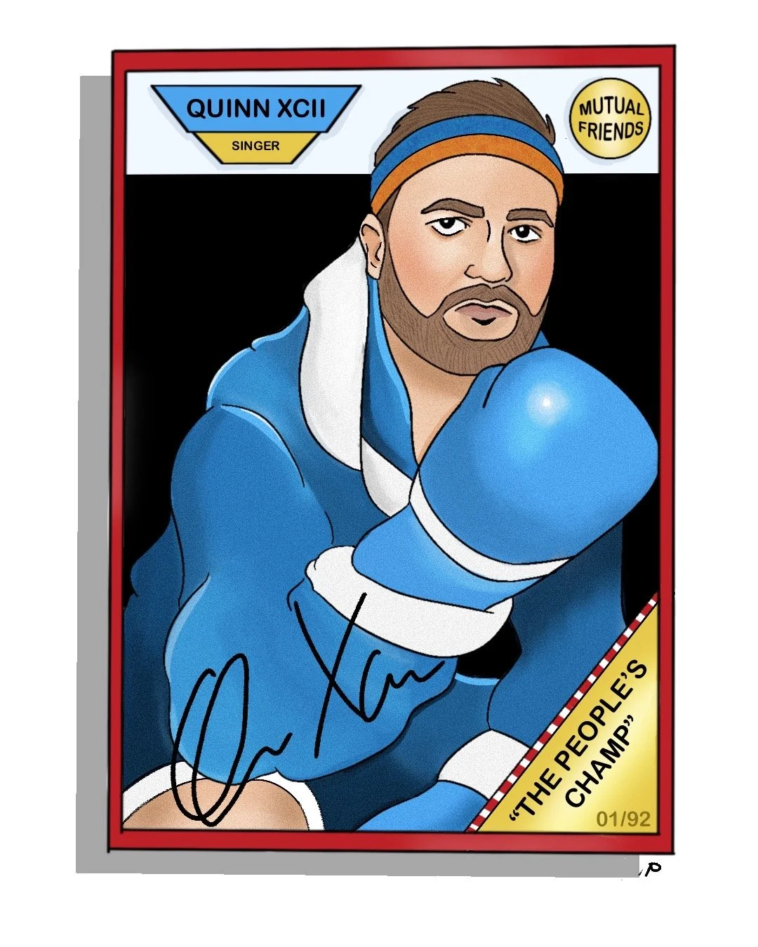 Quinn XCII singer digital album-themed illustration
