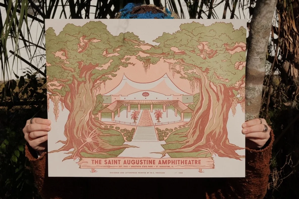 Over the weekend the @theampsa opened The Amp Shop, an on-site merchandise shop to the public! They asked us to help design and print a poster to showcase The Amp and it&rsquo;s available now for purchase!

Letterpress printed on @frenchpaperco Moder