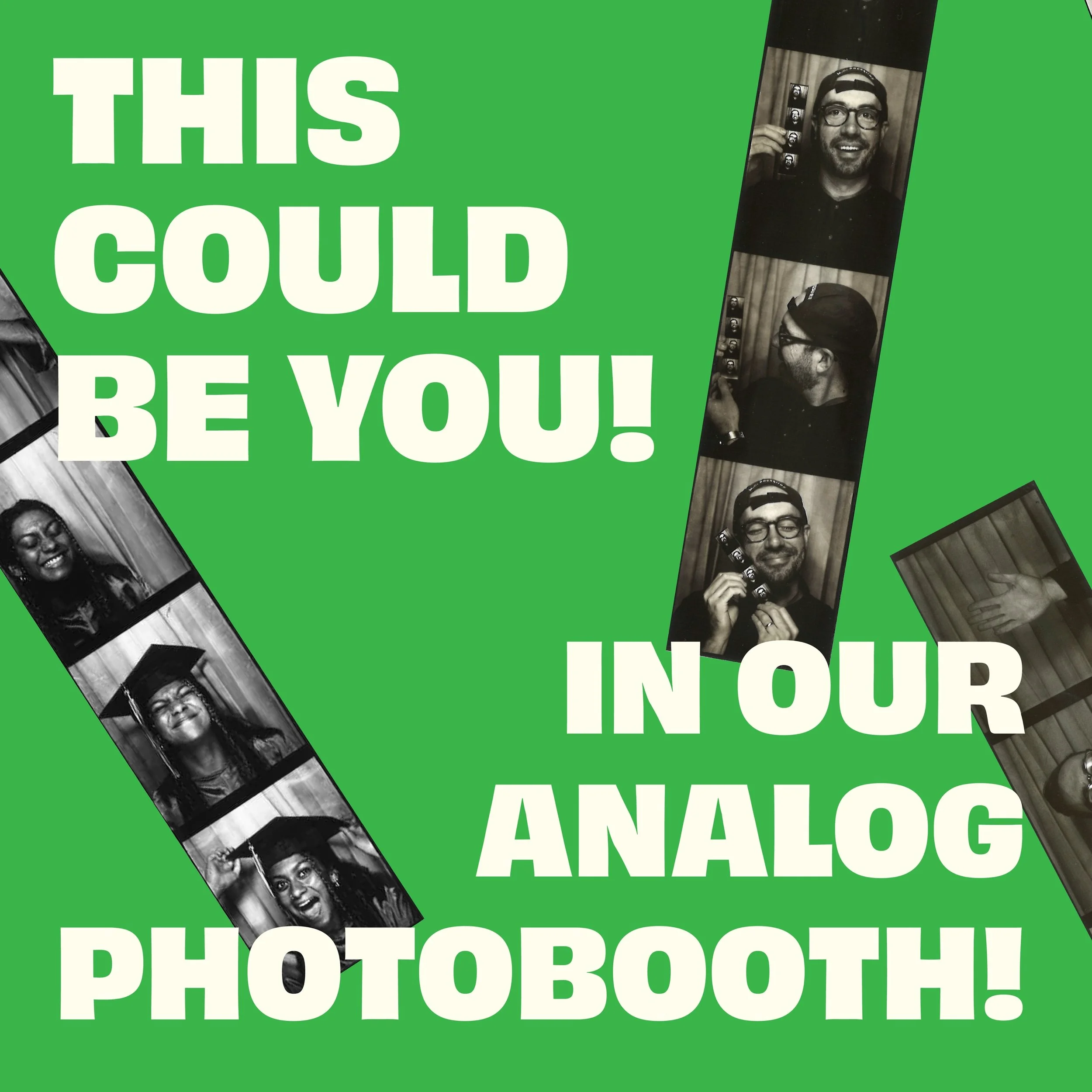 Now accepting appointments for time at our photobooth! We&rsquo;re closed Mother&rsquo;s Day Weekend and Memorial Day Weekend, but weekdays or another weekend are up for grabs! $7/ strip

DM us to set a time!