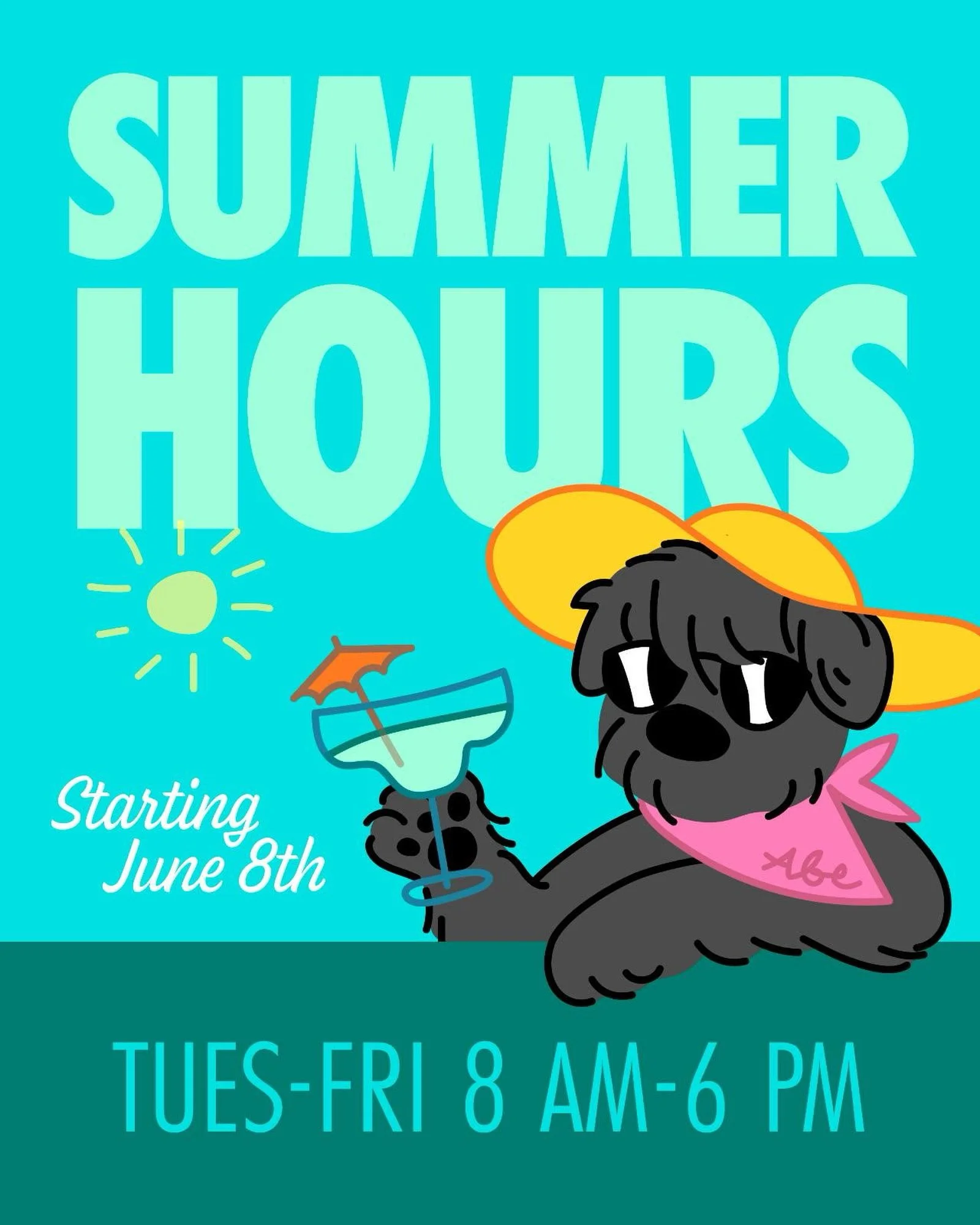 It&rsquo;s hot out and summer is here! Next week we&rsquo;re transitioning to summer hours. ☀️😎

Catch you all around the shop 8-6 Tuesday - Friday!