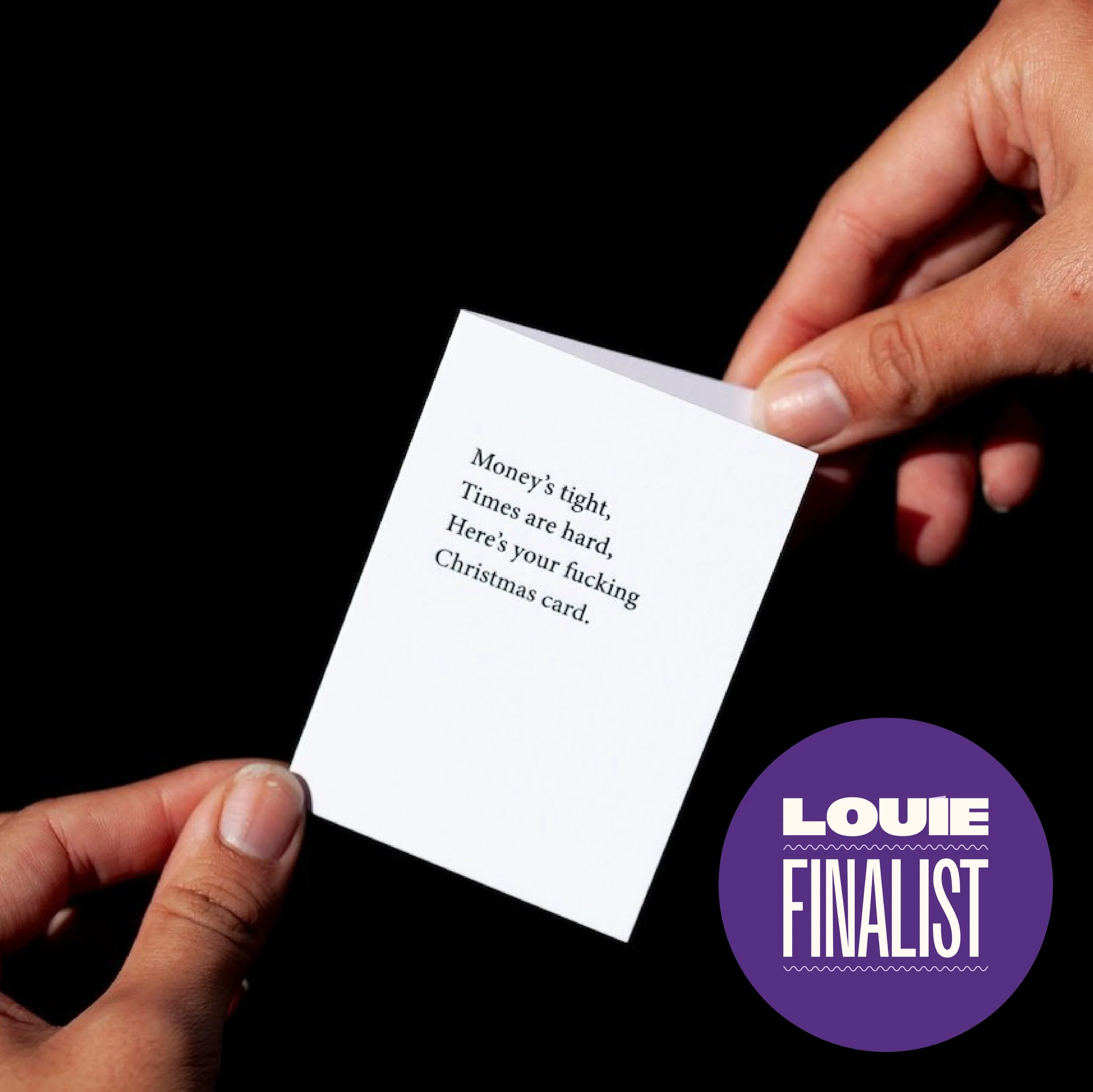 Money's Tight - Mini Letterpress Greeting Card