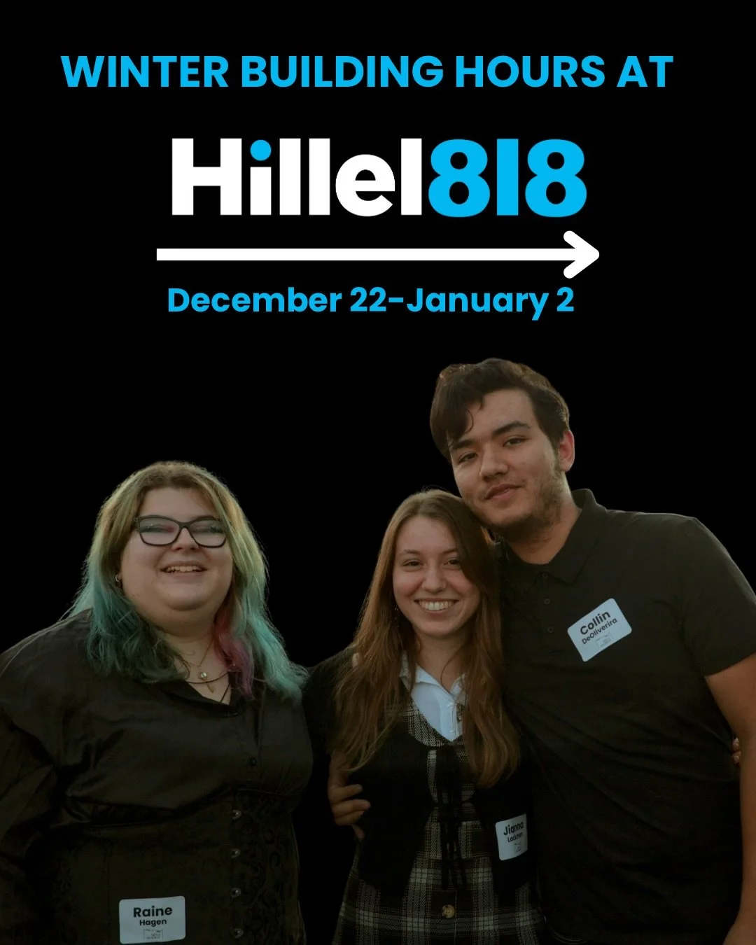 It&rsquo;s a slow week at Hillel 818! We hope everyone had an amazing Hanukkah and we can&rsquo;t wait to see all of our students next semester!